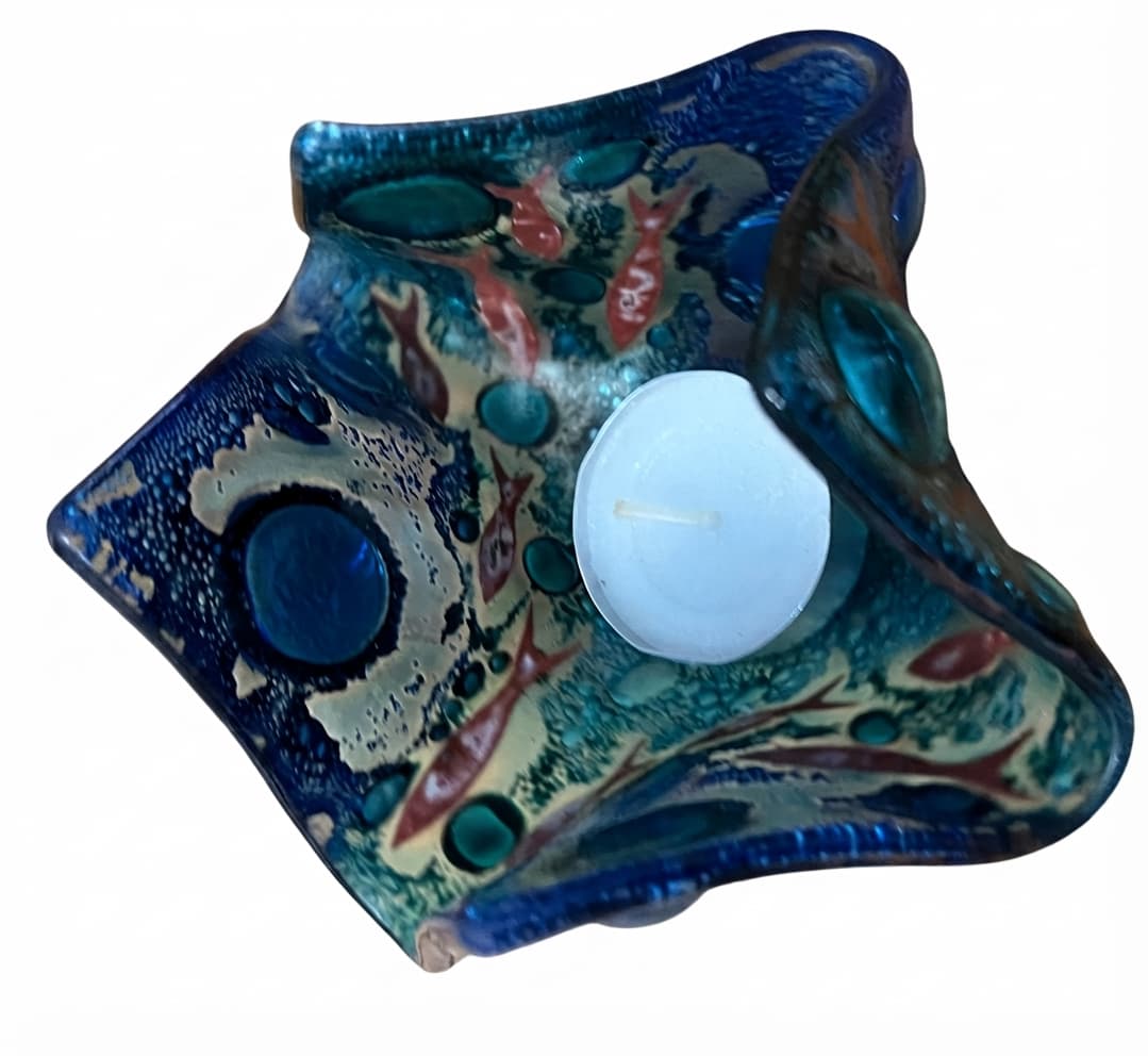 Jo Downs Handmade Glass Fish Design Tealight Candle Holder — photo 1 of 7