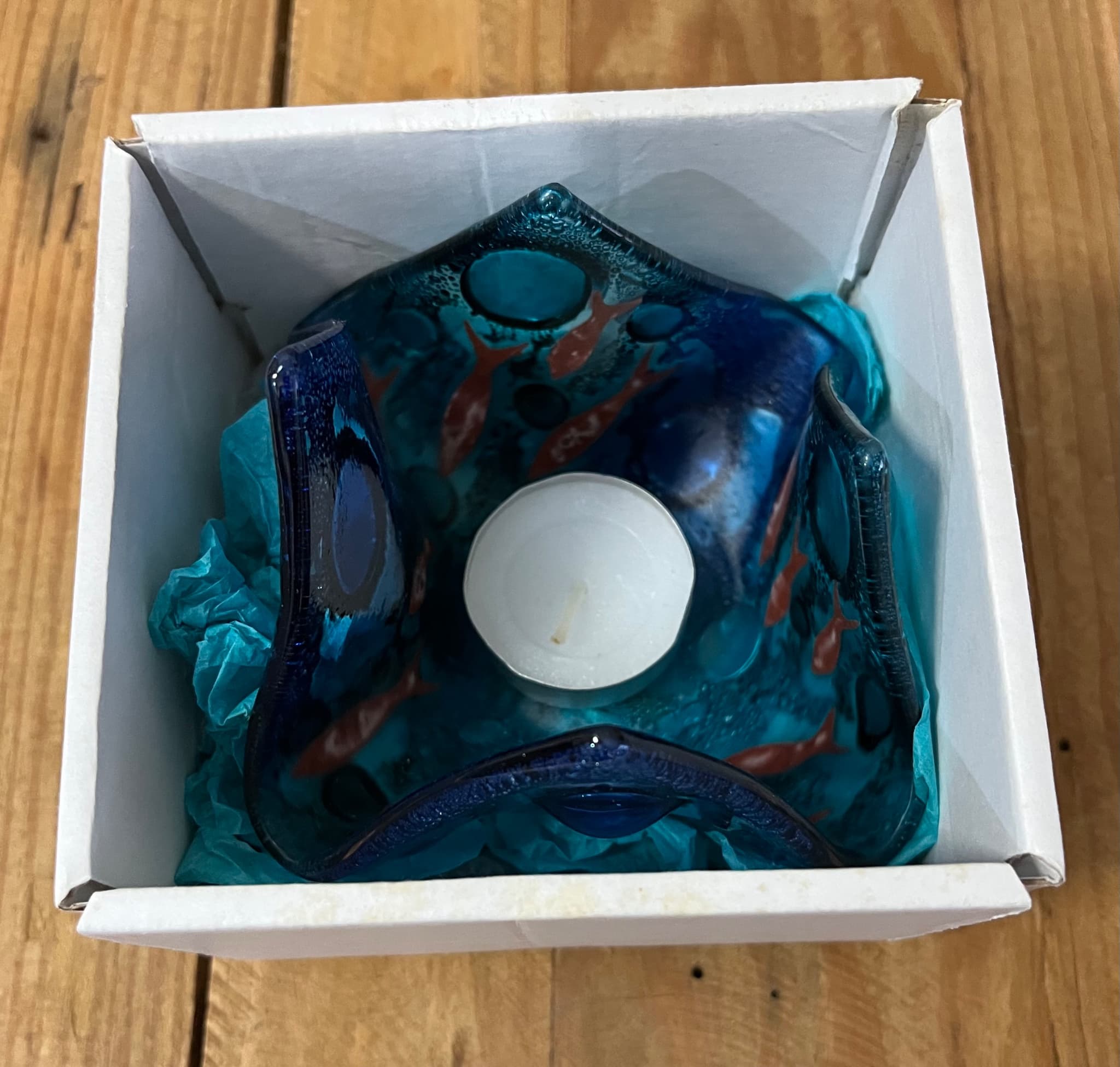 Jo Downs Handmade Glass Fish Design Tealight Candle Holder — photo 2 of 7