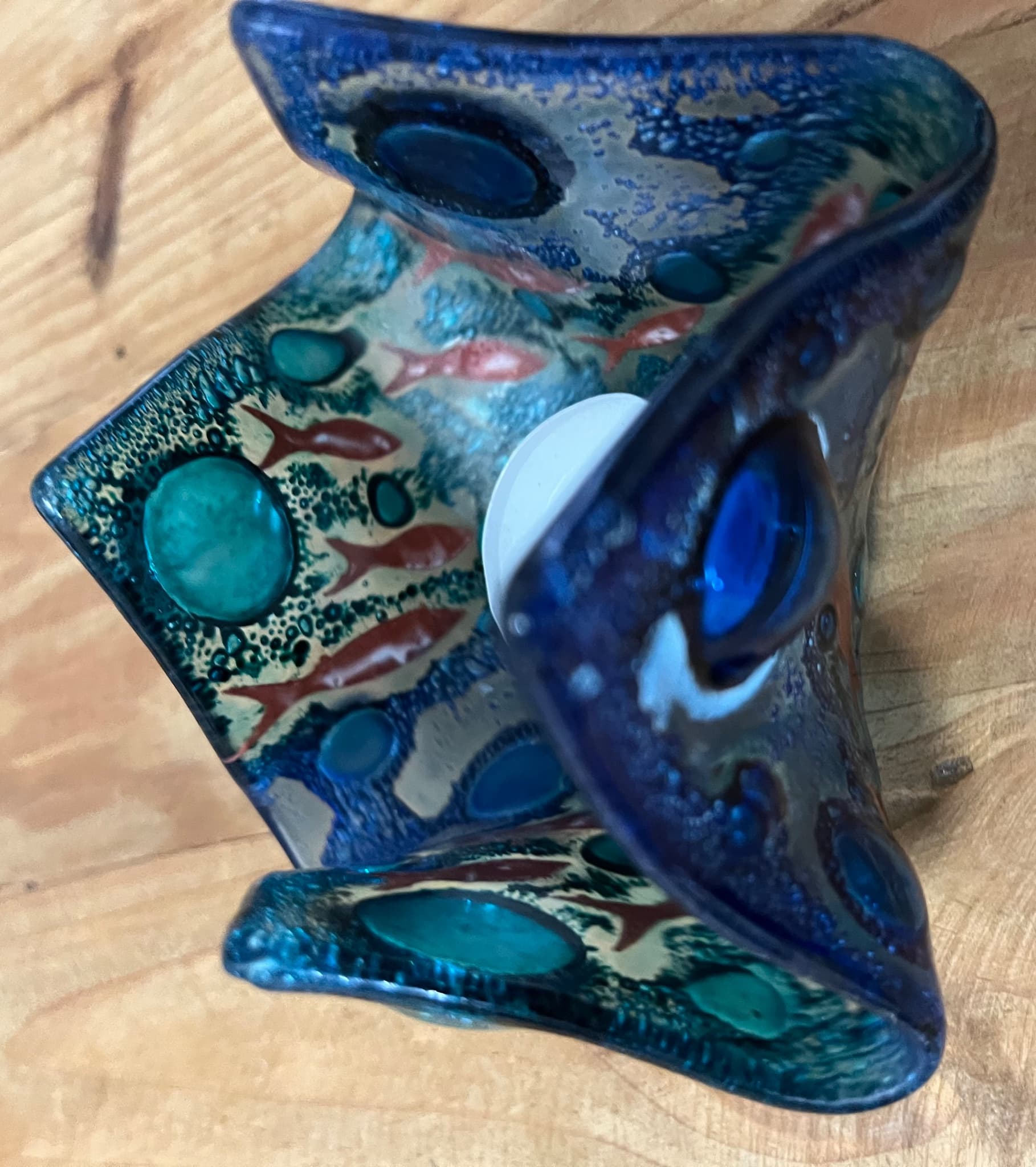 Jo Downs Handmade Glass Fish Design Tealight Candle Holder — photo 4 of 7