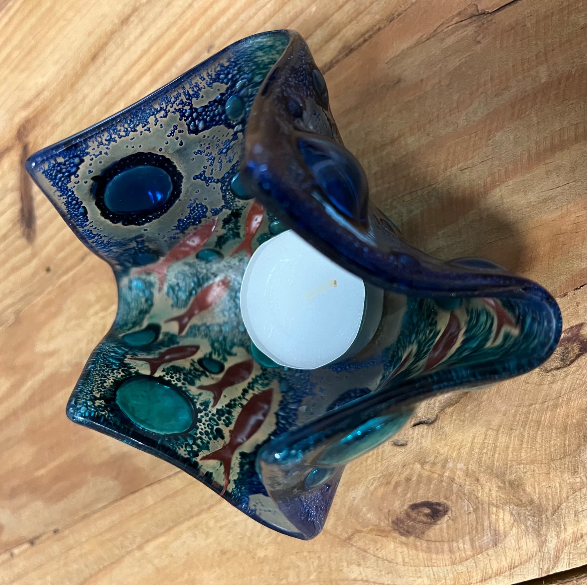 Jo Downs Handmade Glass Fish Design Tealight Candle Holder — photo 5 of 7