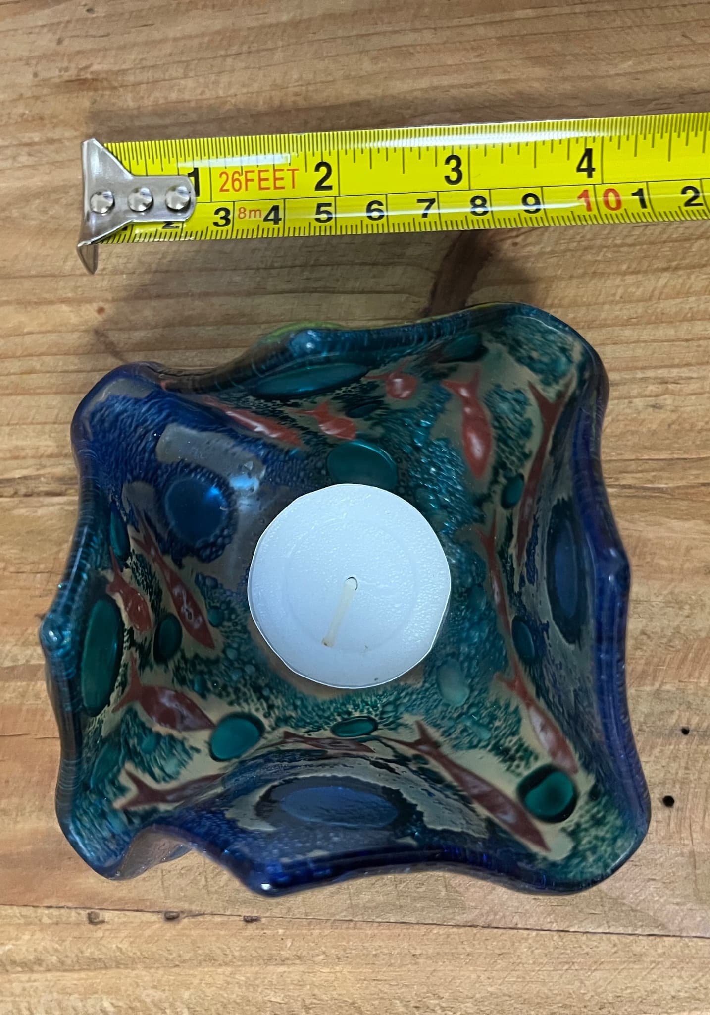 Jo Downs Handmade Glass Fish Design Tealight Candle Holder — photo 6 of 7