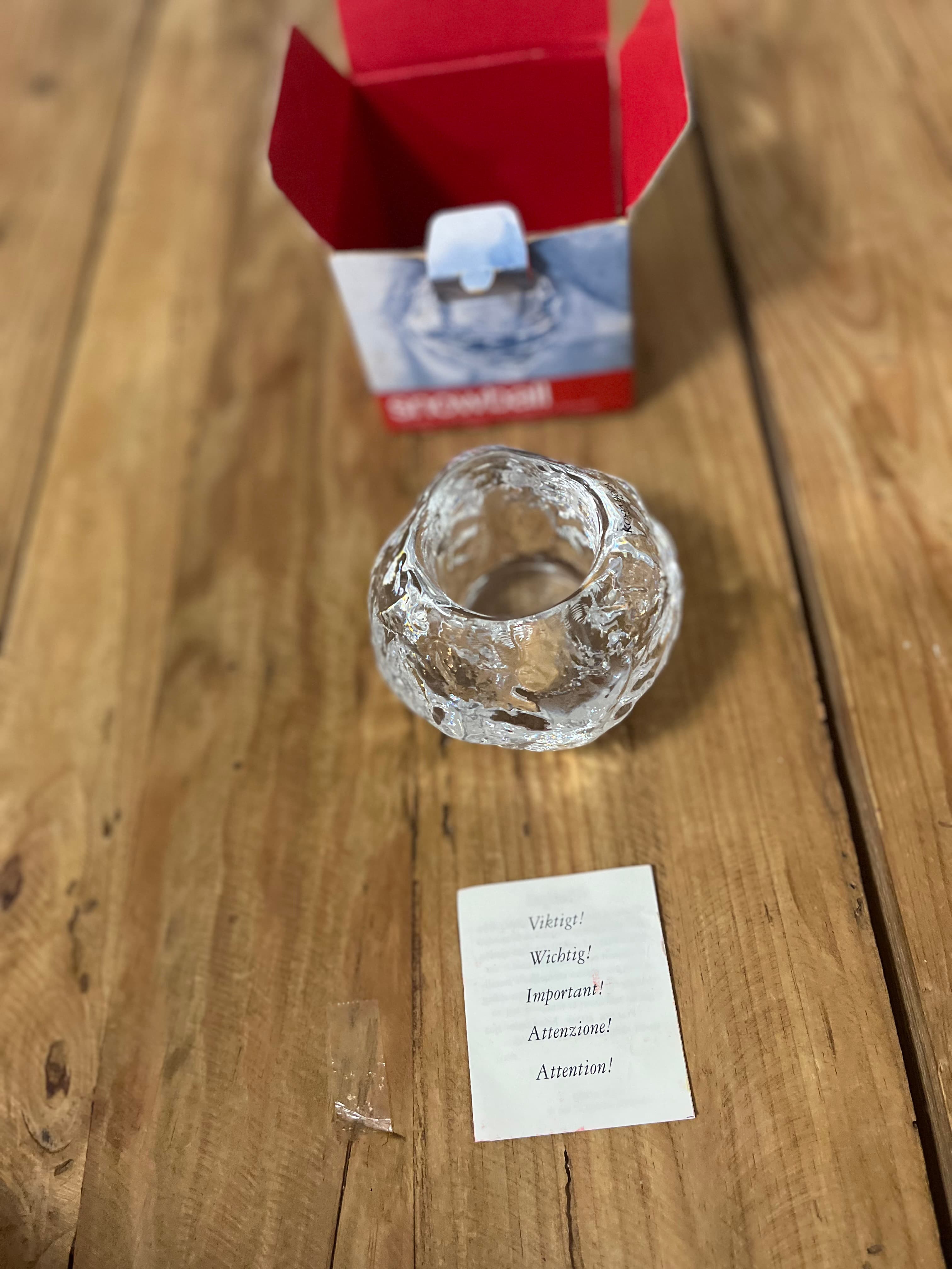 Kosta Boda Snowball Votive Candle Holder - Ann Wärff Design - With Original Box — photo 1 of 6