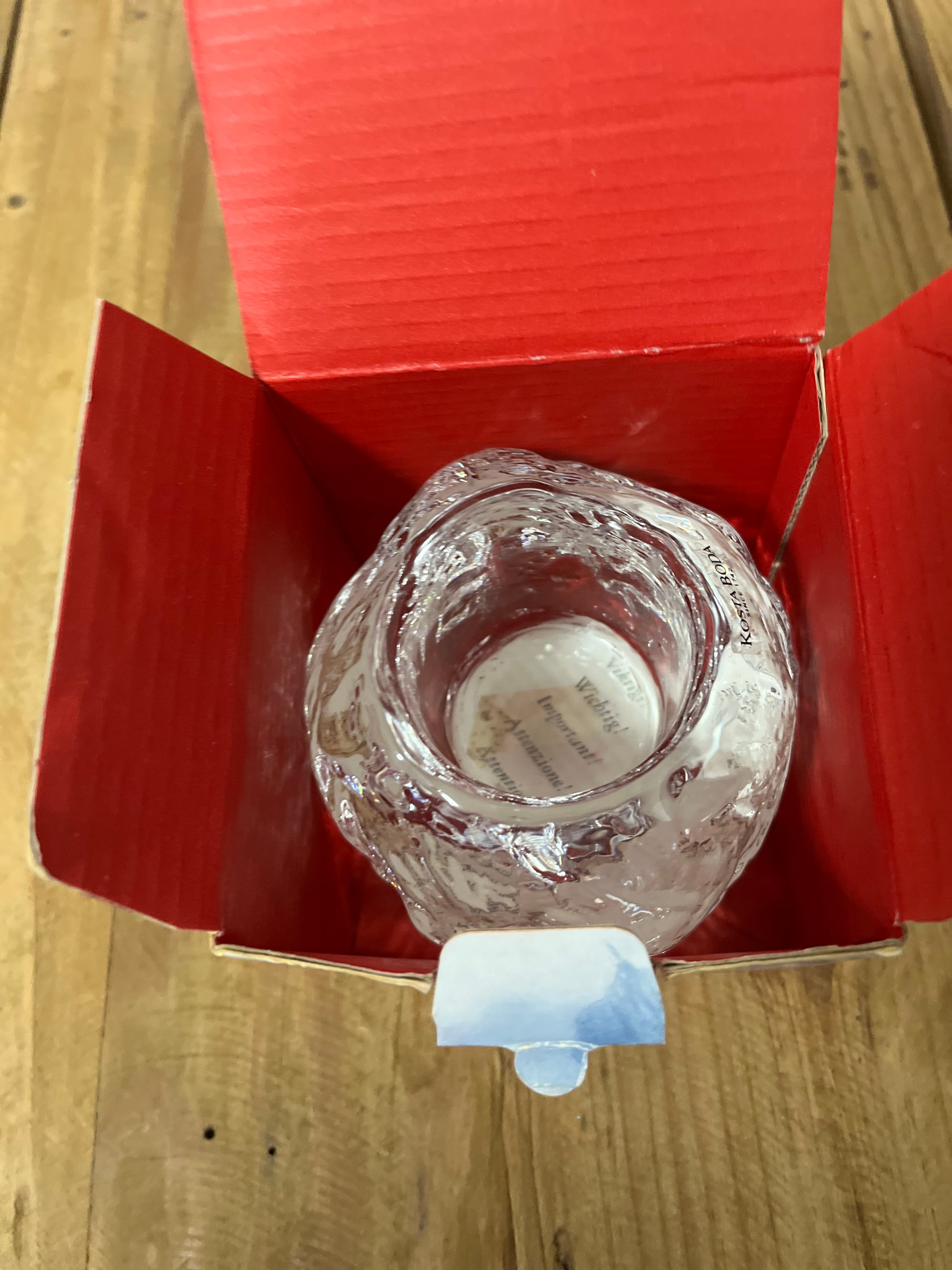Kosta Boda Snowball Votive Candle Holder - Ann Wärff Design - With Original Box — photo 4 of 6