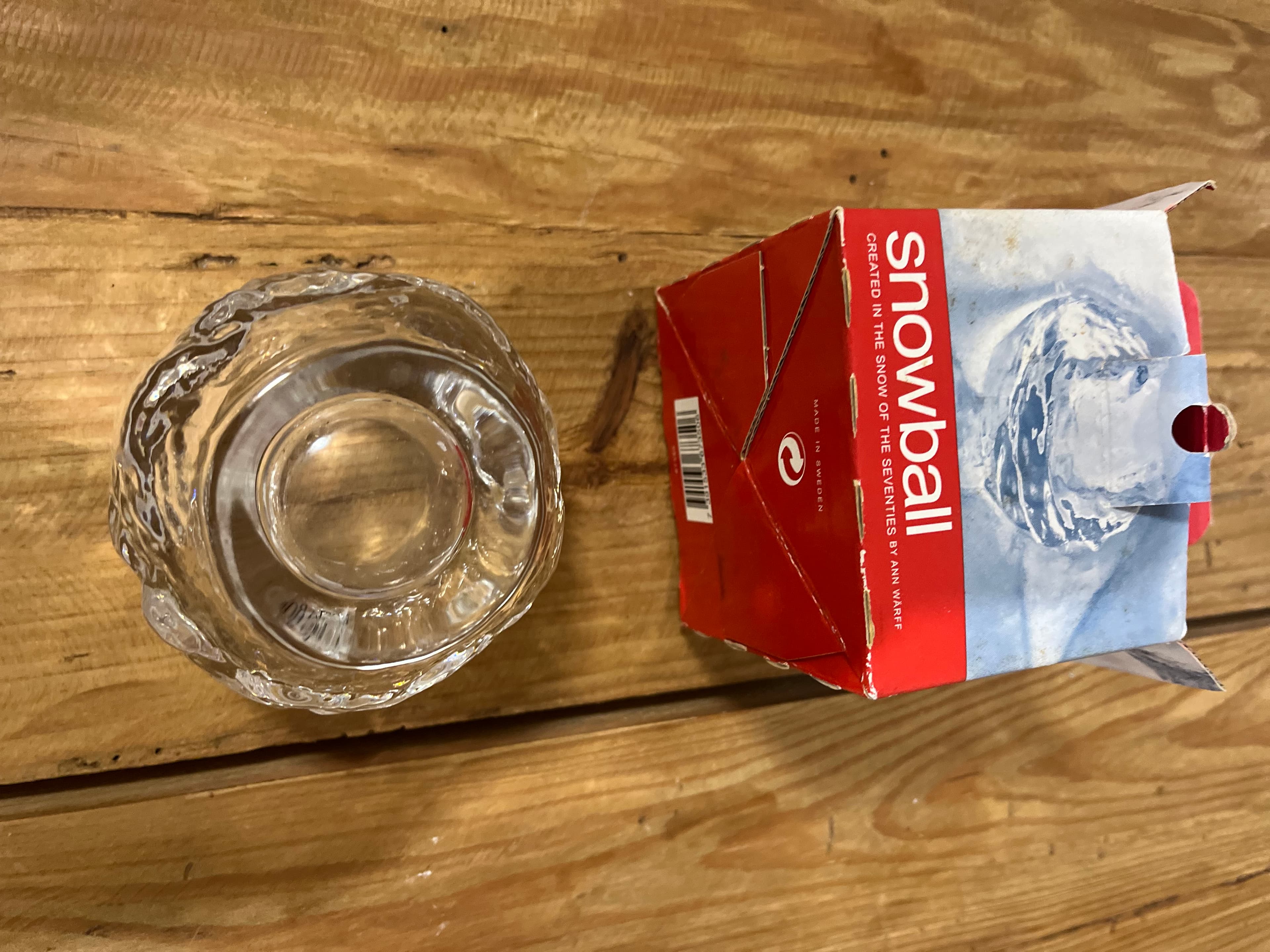 Kosta Boda Snowball Votive Candle Holder - Ann Wärff Design - With Original Box — photo 5 of 6