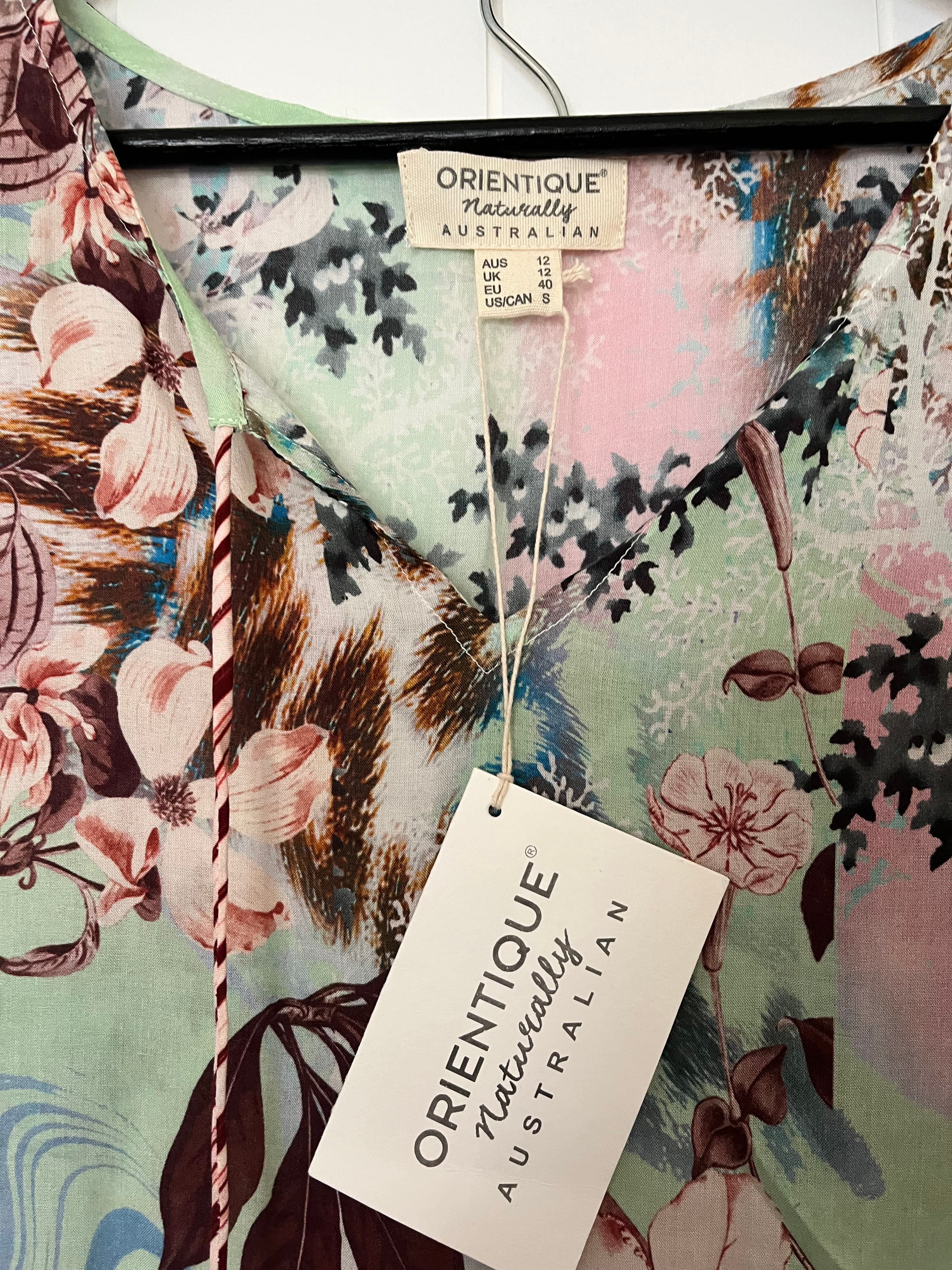 Orientique Naturally Australian Floral Print Tunic Dress Size 12 New — photo 2 of 3