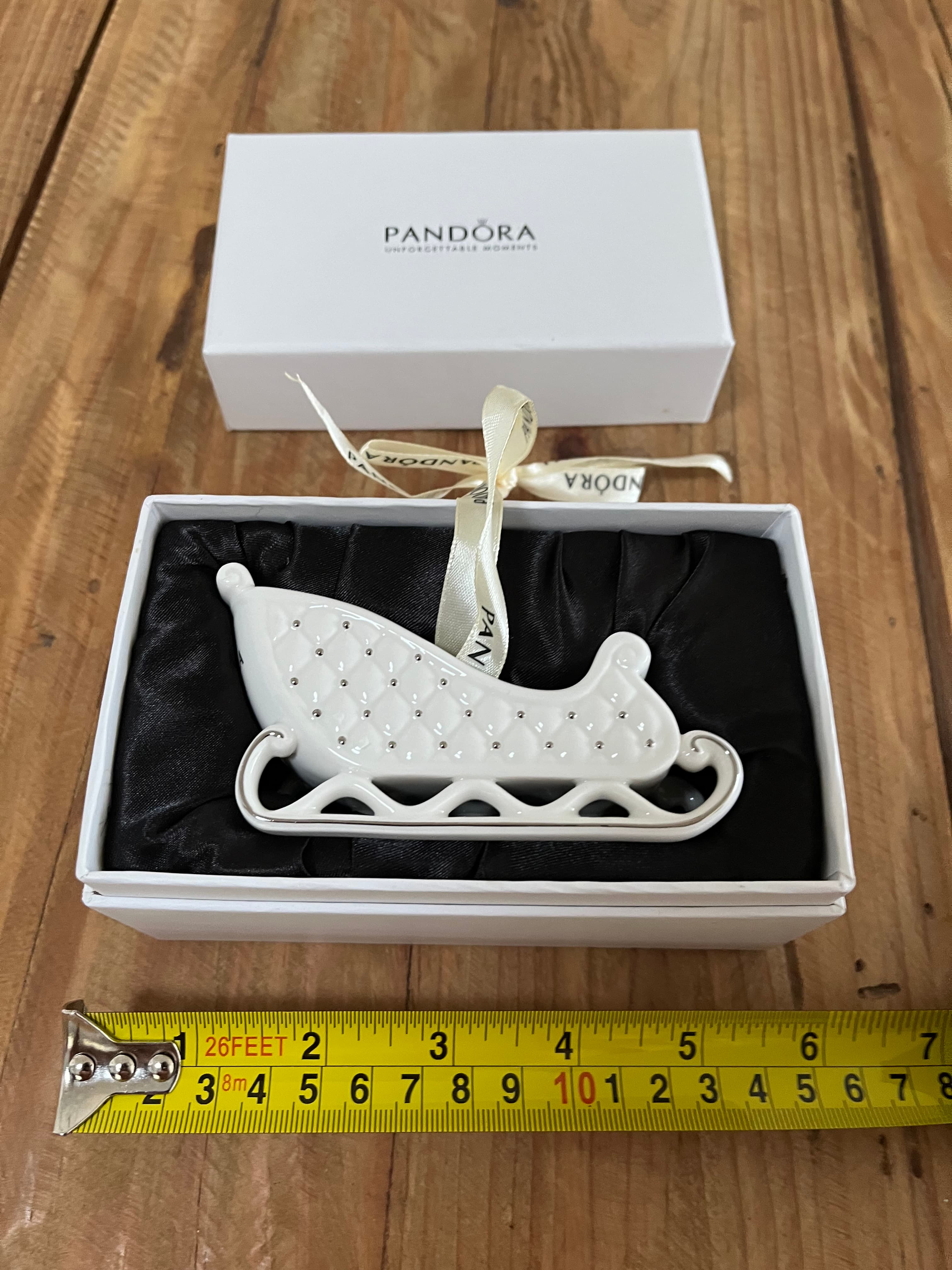 Pandora 2014 Porcelain Sleigh Christmas Ornament In Original Box — photo 2 of 7