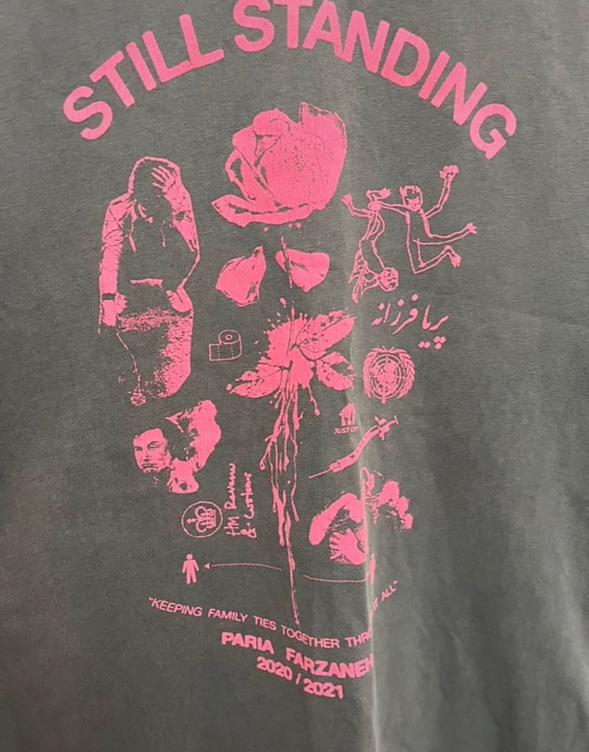 paria /FARZANEH Still Standing Graphic T-Shirt Grey Size S — photo 2 of 6