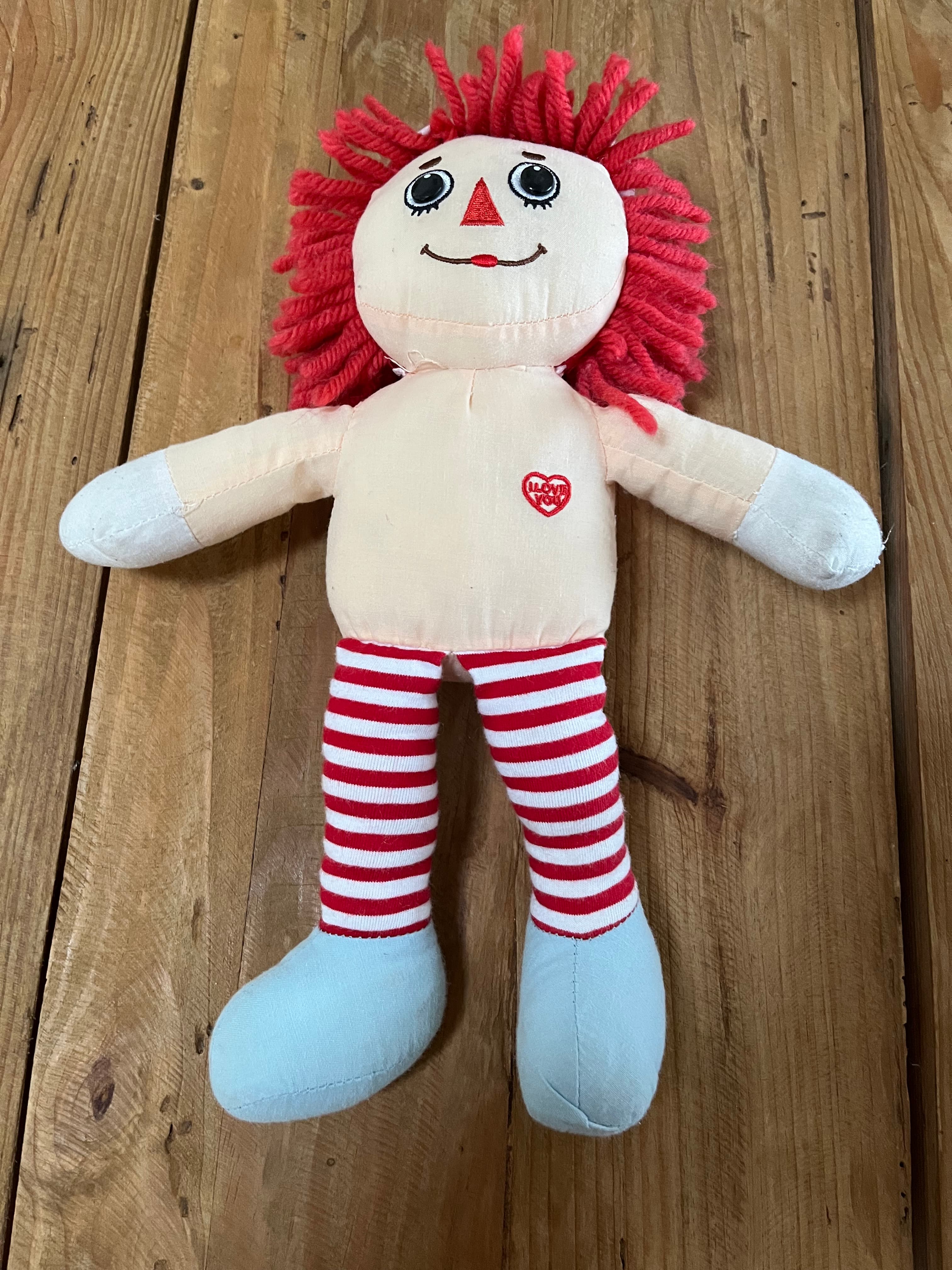 Raggedy Andy Vintage 95th Anniversary Edition Plush Doll With Heart — photo 1 of 4