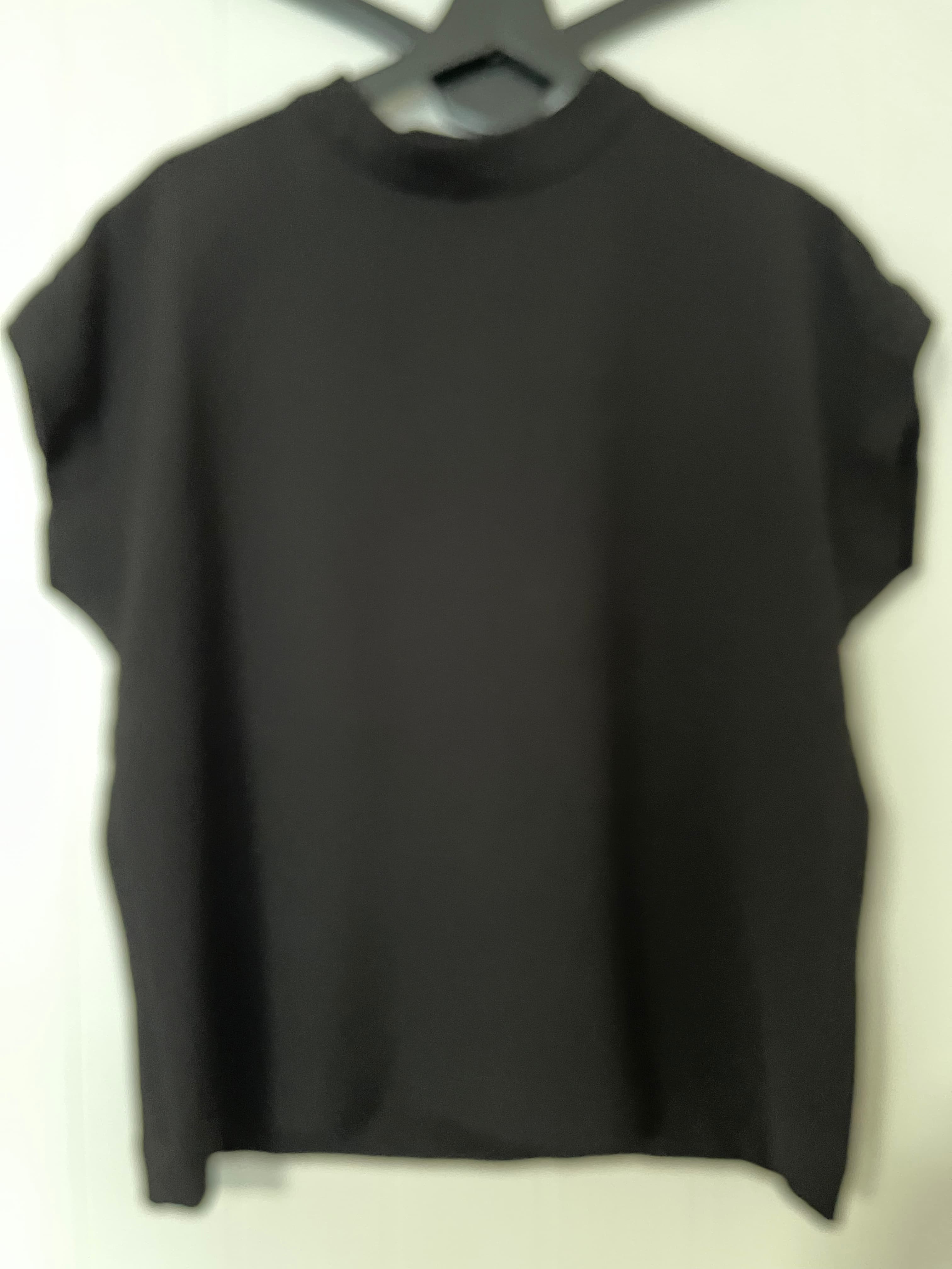 Seed Heritage Black Mock Neck Cap Sleeve Top Size 10 — photo 1 of 6