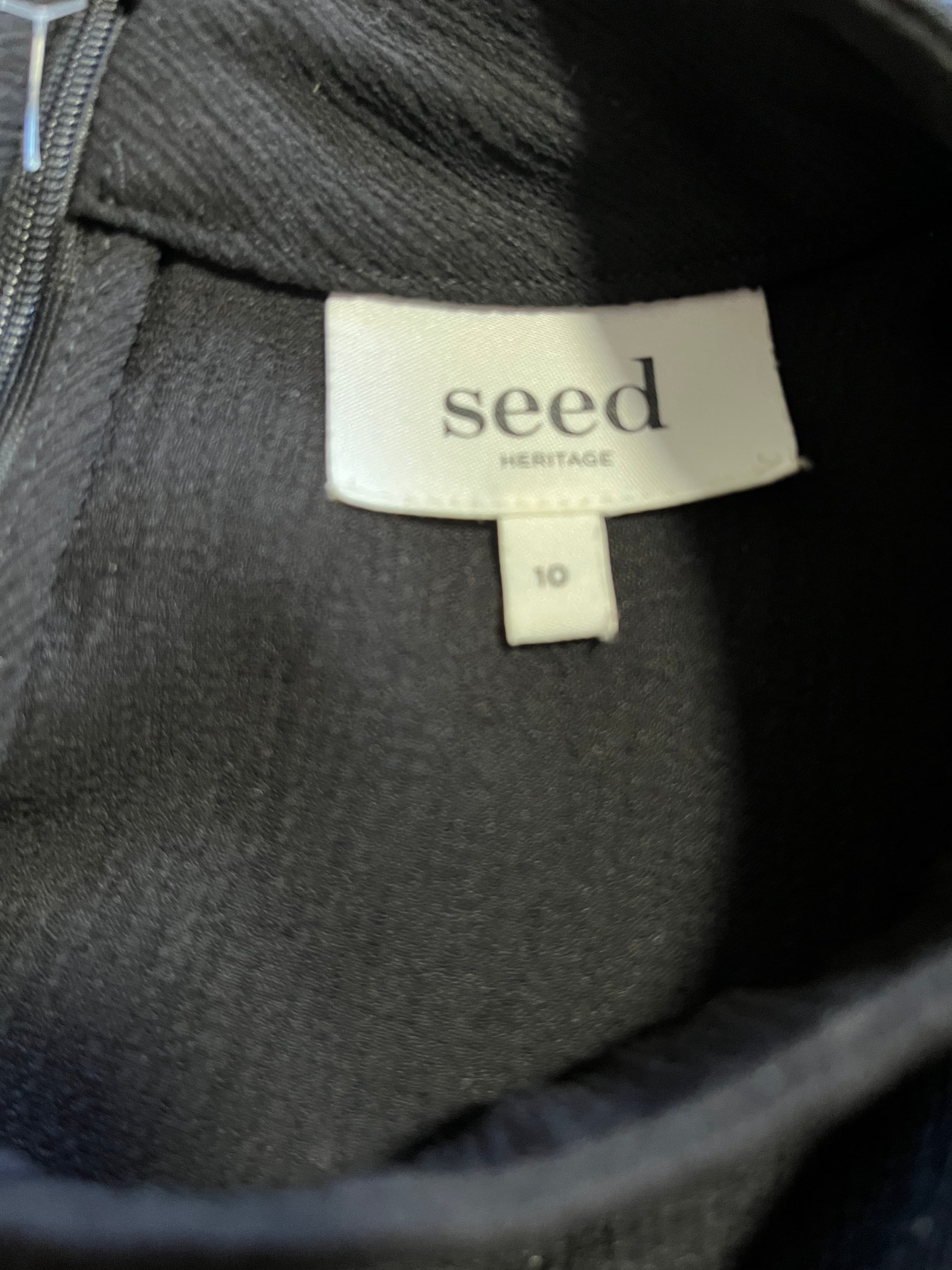 Seed Heritage Black Mock Neck Cap Sleeve Top Size 10 — photo 6 of 6