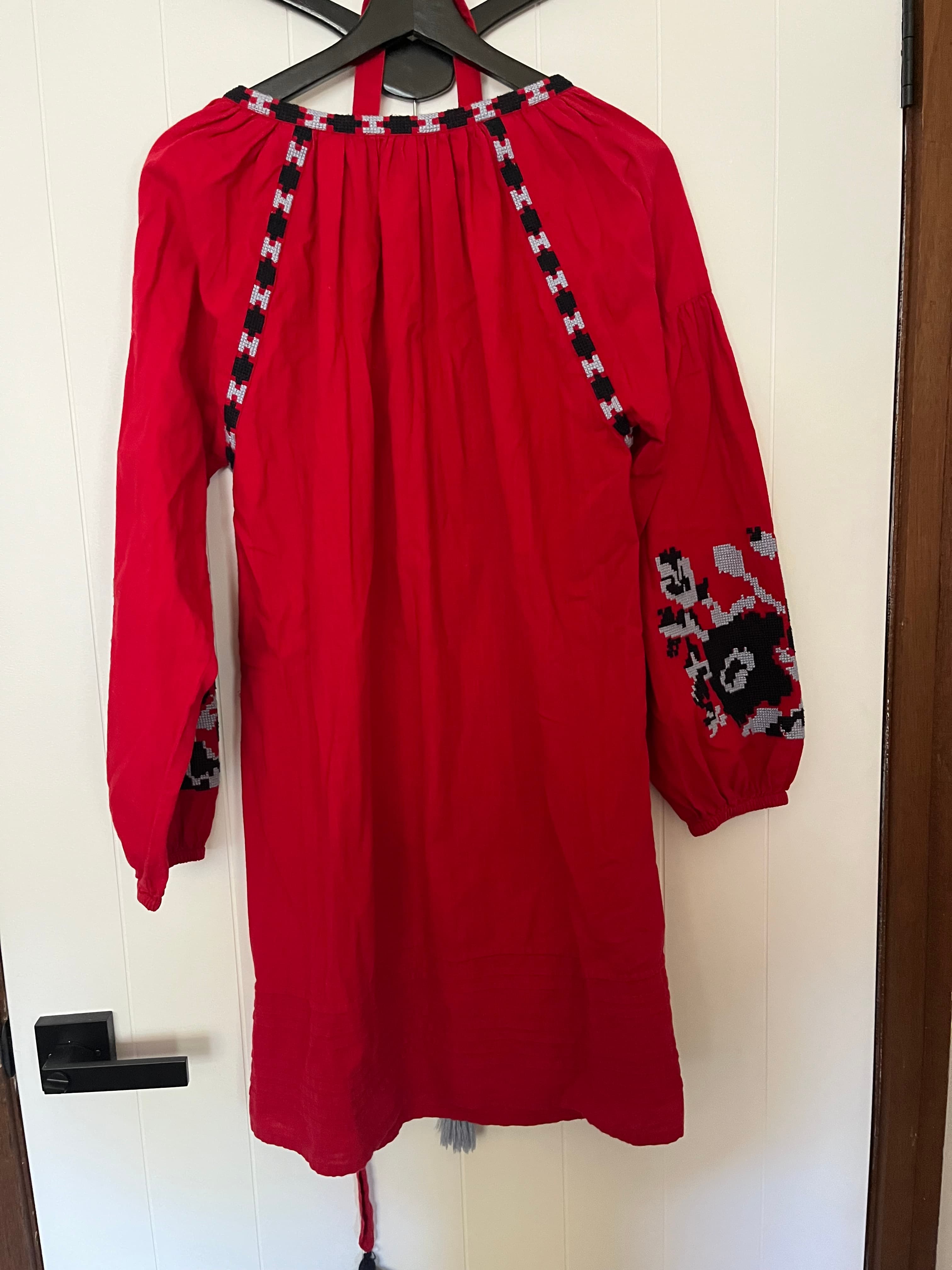 Seed Heritage Red Embroidered Tunic Dress — photo 3 of 4