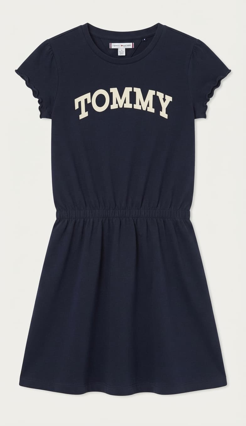 Tommy Hilfiger Girls Navy Blue Logo T-Shirt Dress Age 12/152 Brand New With Tags — photo 1 of 12