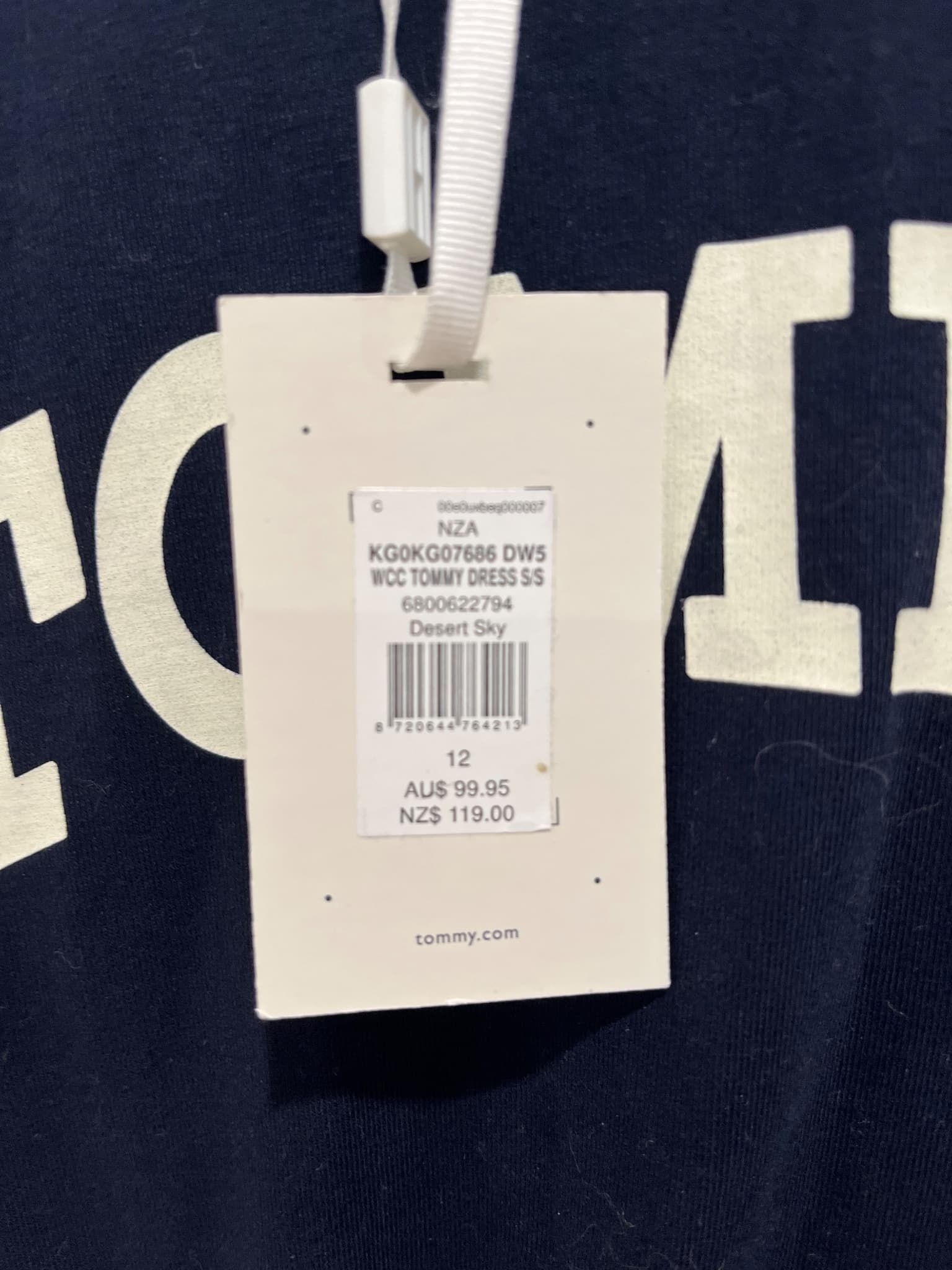 Tommy Hilfiger Girls Navy Blue Logo T-Shirt Dress Age 12/152 Brand New With Tags — photo 6 of 12