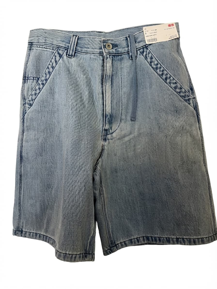 Uniqlo Light Blue Denim Work Shorts Size S — photo 1 of 5