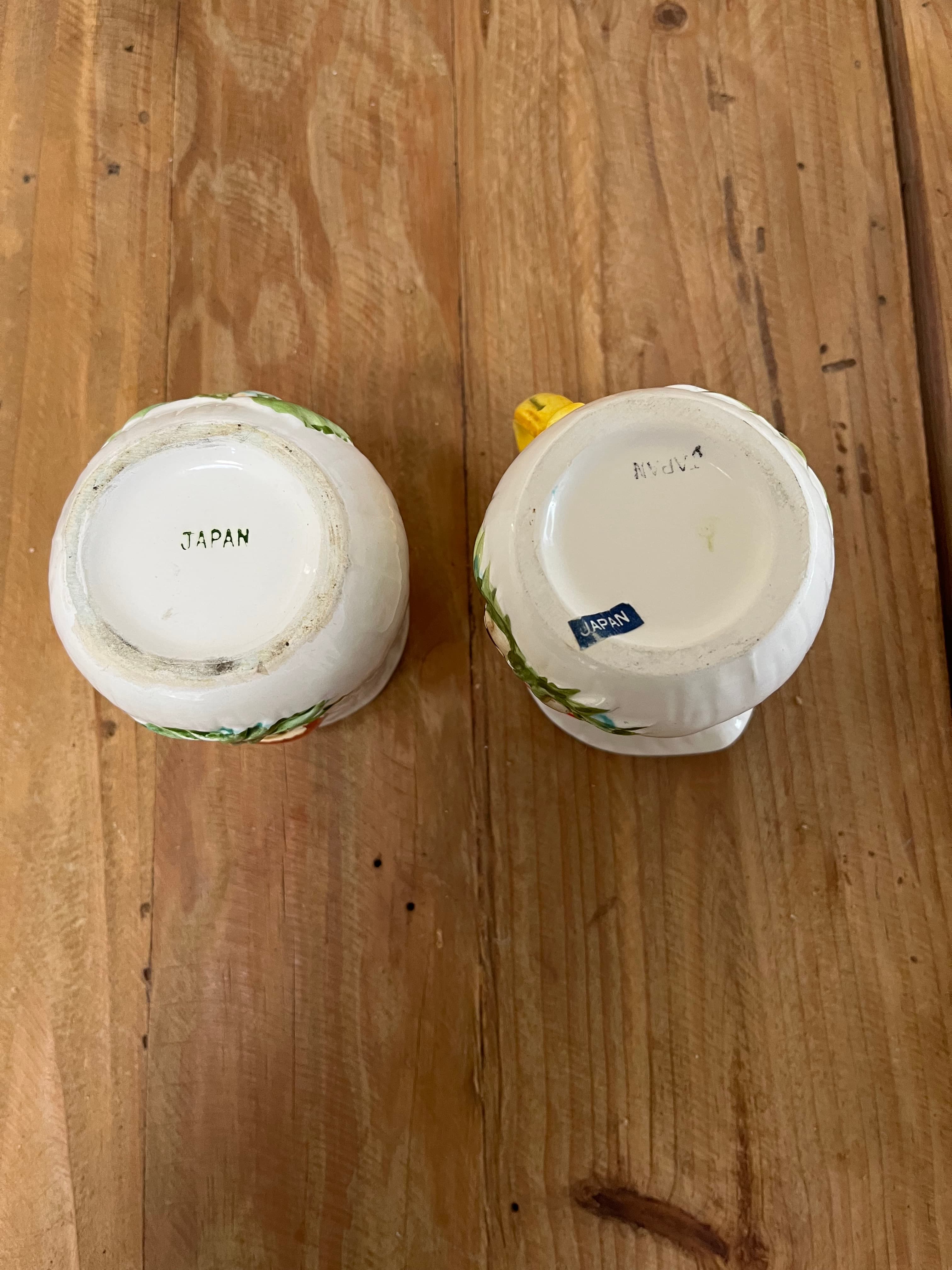 Vintage 1970 Sears Merry Mushroom Ceramic Creamer and Sugar Bowl Set Japan Collectible — photo 4 of 4