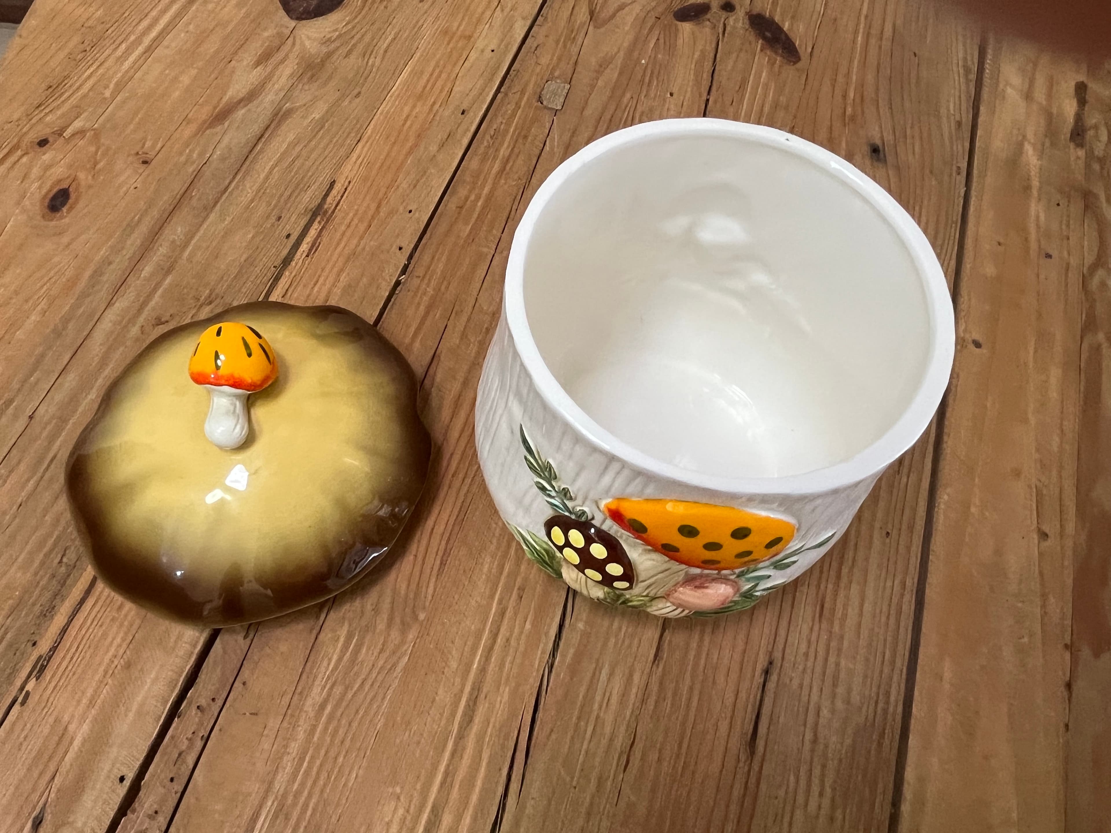 Vintage 1970s Sears Merry Mushroom Ceramic Canister Set of 4 Japan Collectibles — photo 12 of 12