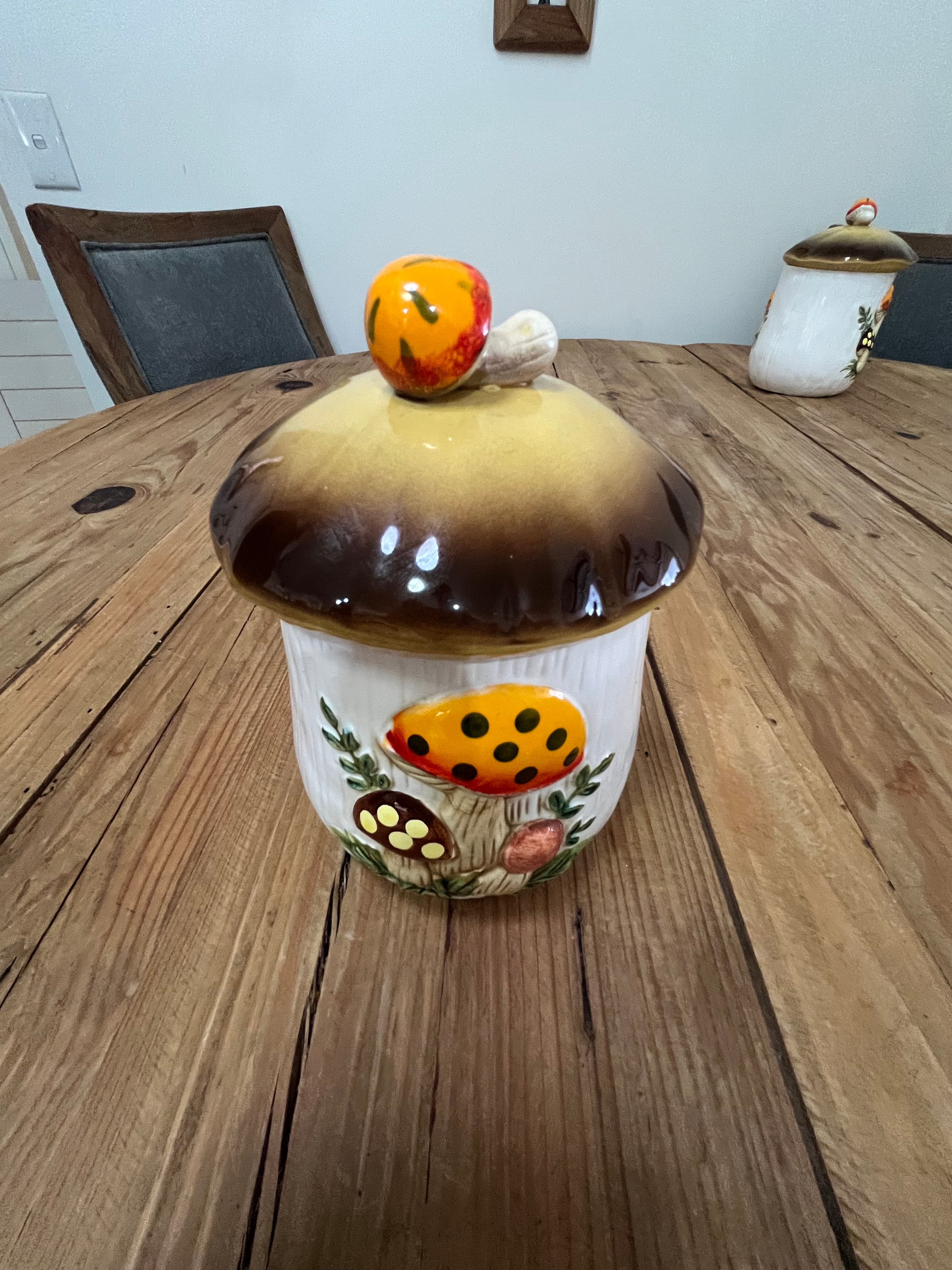Vintage 1970s Sears Merry Mushroom Ceramic Canister Set of 4 Japan Collectibles — photo 8 of 12
