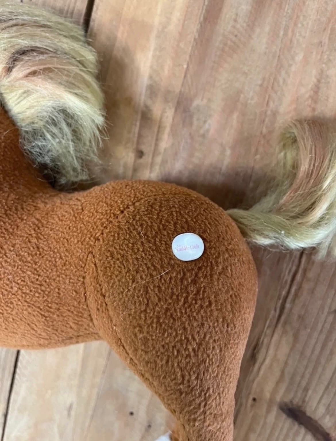 Vintage 2002 The Saddle Club Brown Horse Plush Toy With White Socks and poseable legs — photo 2 of 9