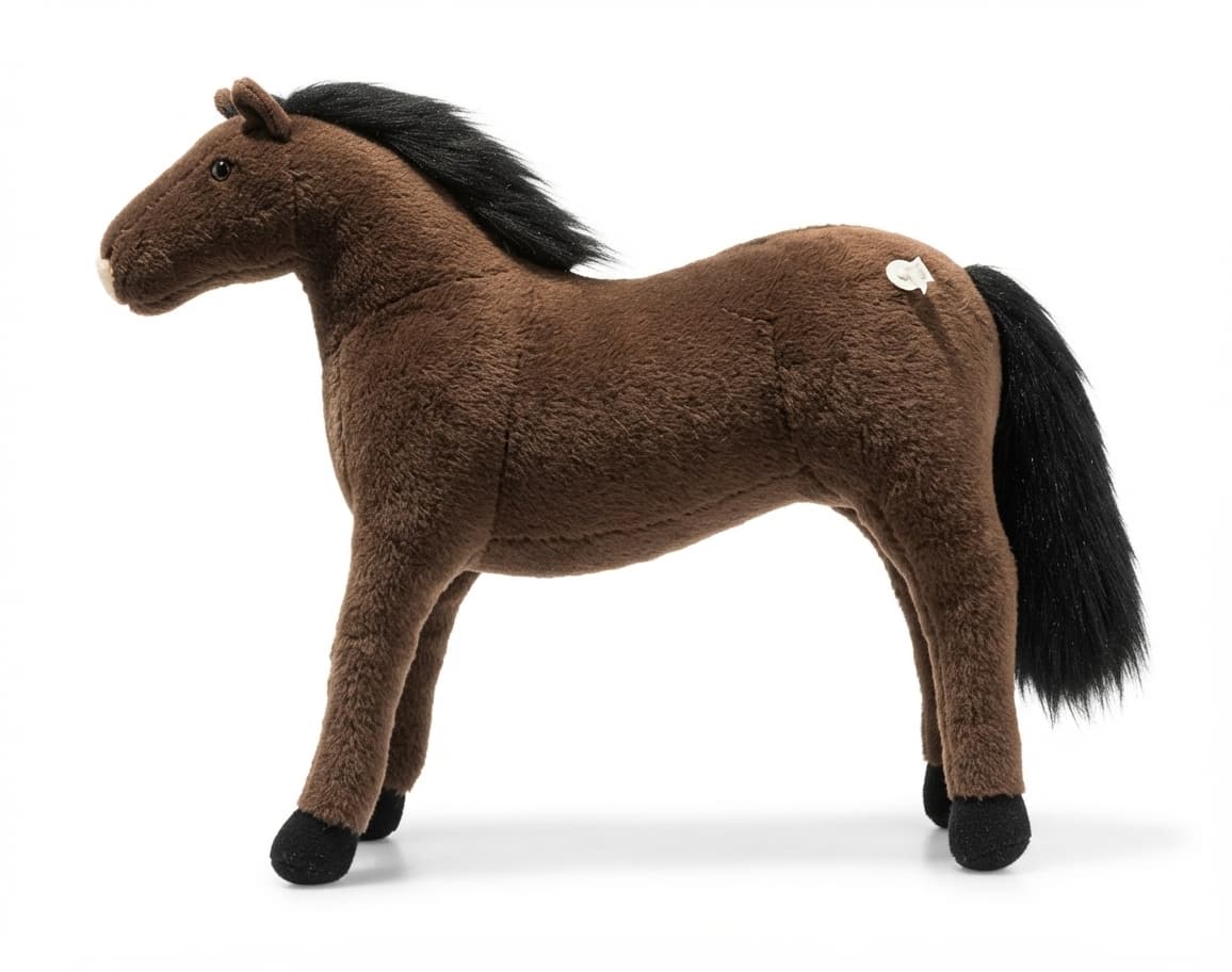 Vintage 2002 The Saddle Club Brown Horse Plush Toy With White Socks and poseable legs — photo 1 of 8