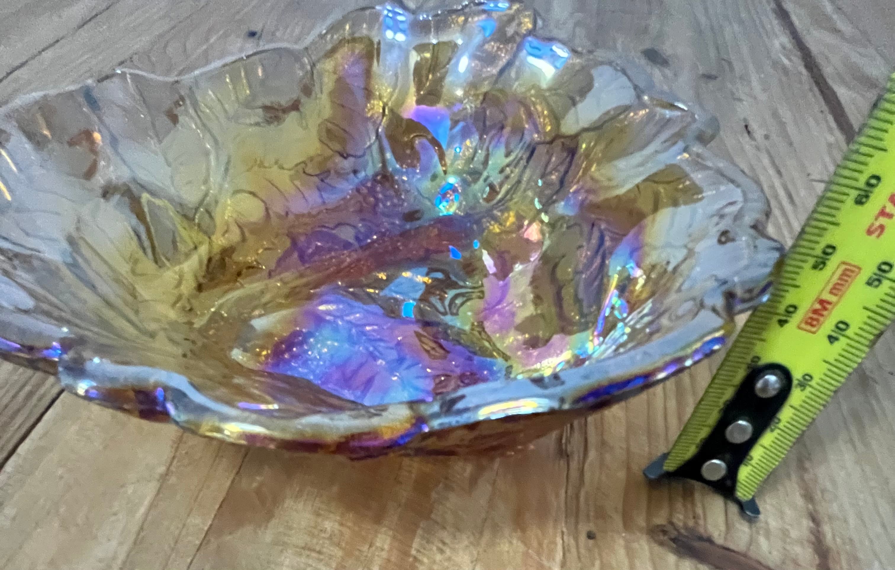Vintage Amber Carnival Glass Blackberry Bowl Dish 18.5cm — photo 5 of 8