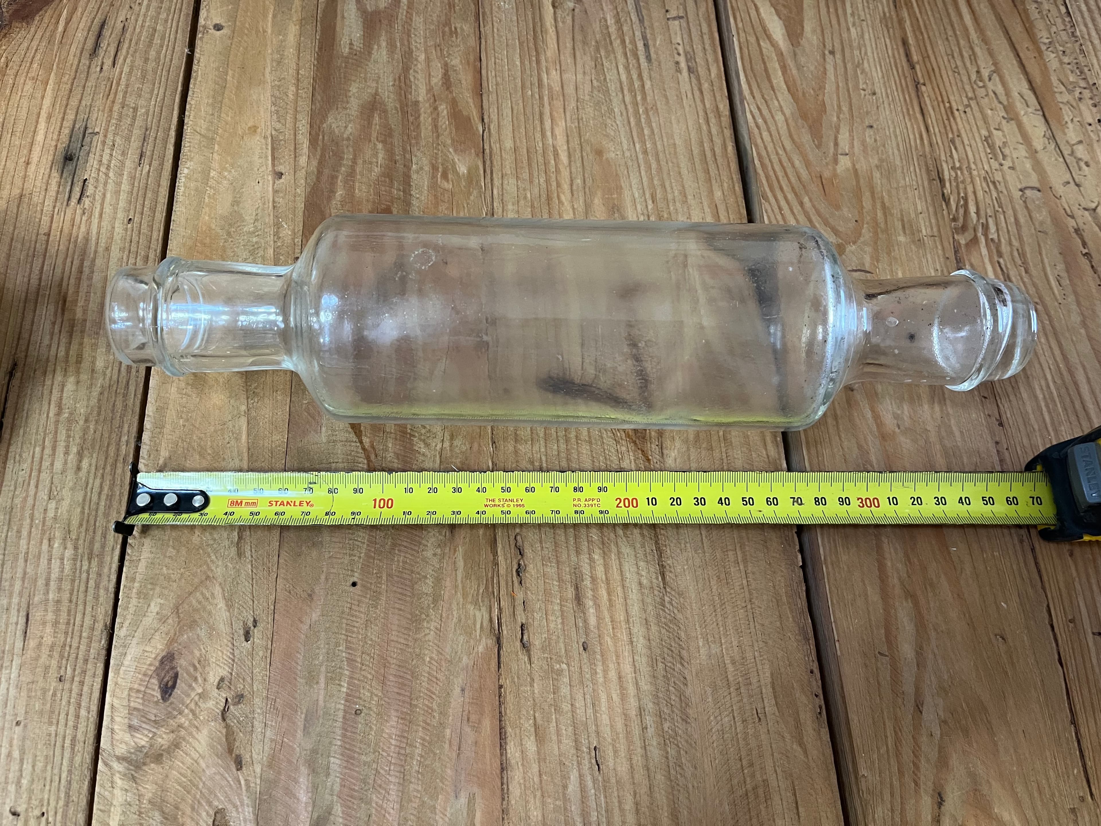 Vintage Clear Glass Hollow Rolling Pin Kitchenware Antique Collectible — photo 1 of 5