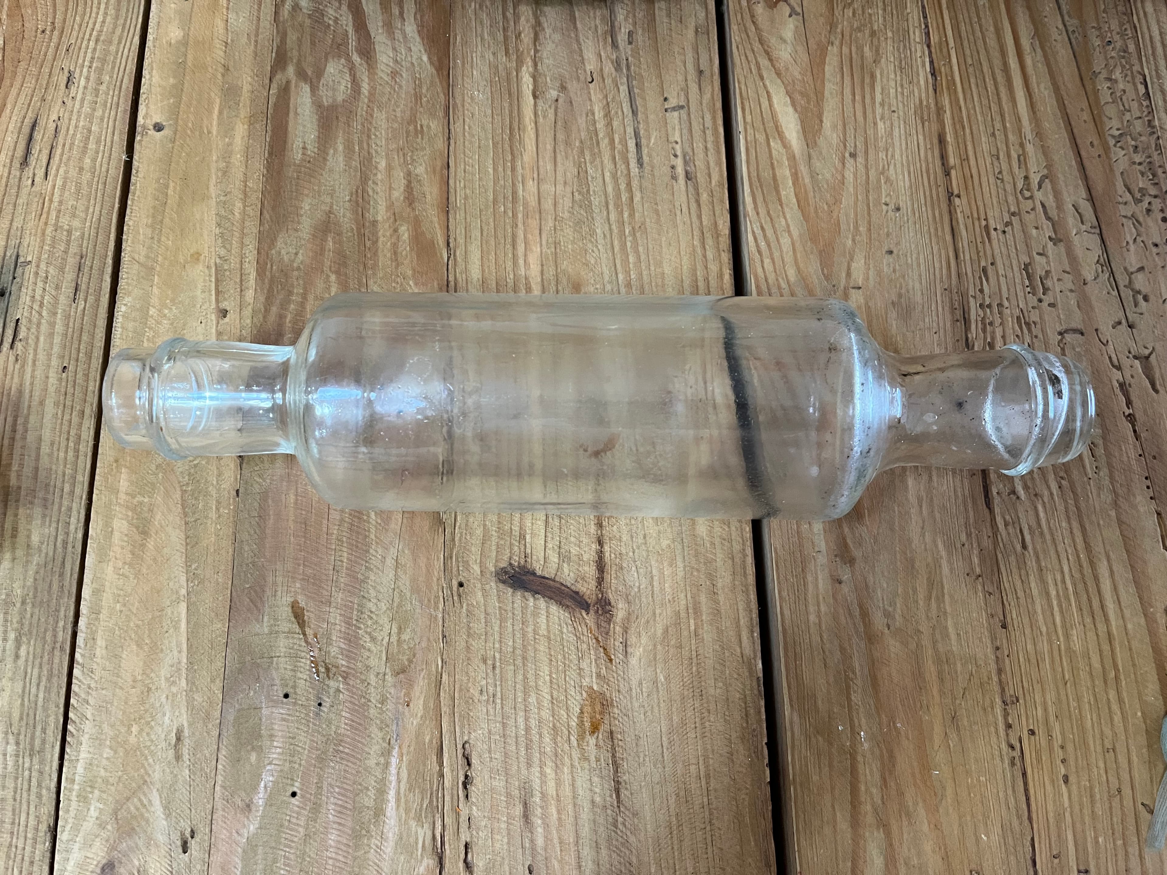 Vintage Clear Glass Hollow Rolling Pin Kitchenware Antique Collectible — photo 2 of 5