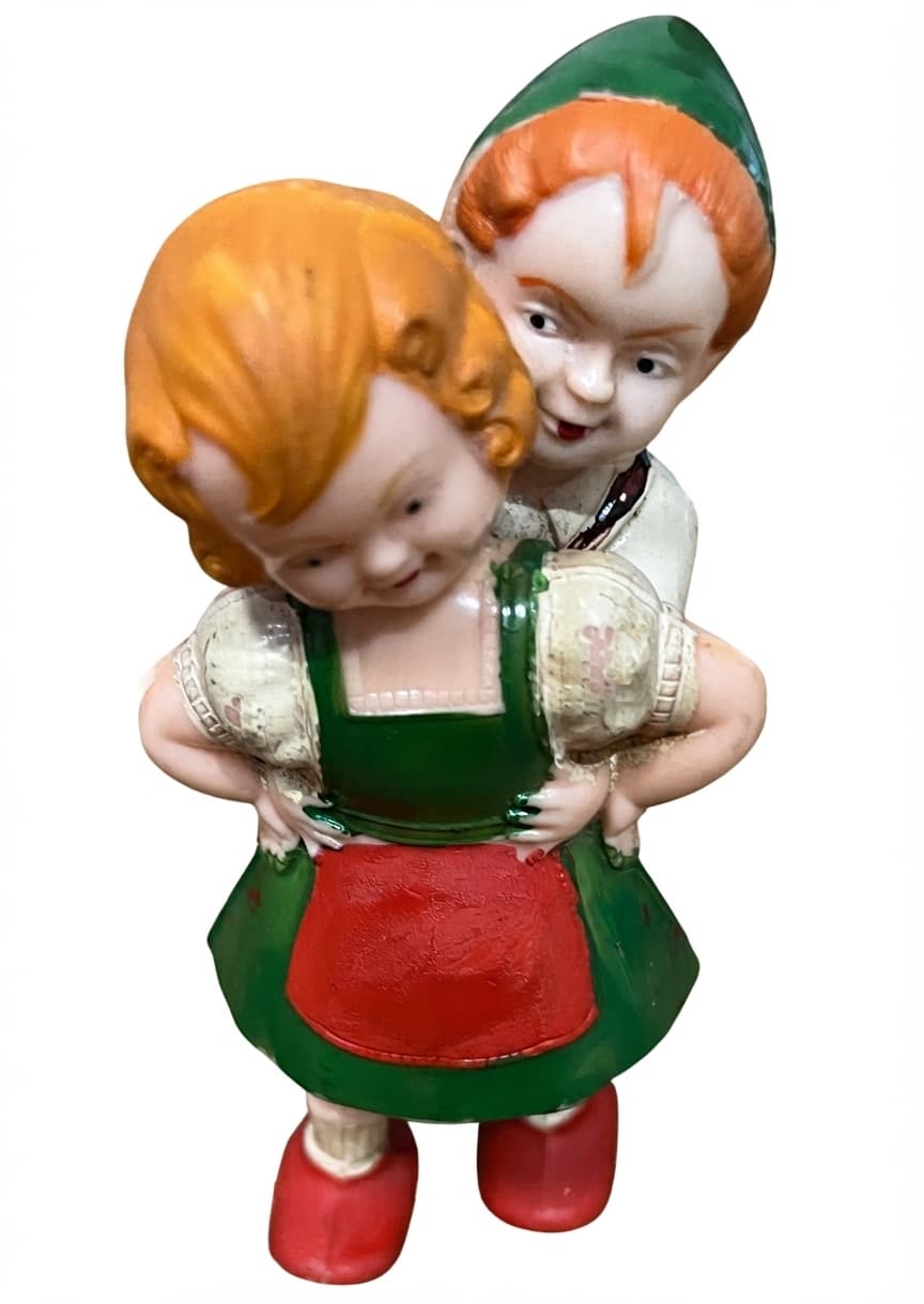 Vintage German Boy in Lederhosen & Girl Ramp Walkers Turtle Antique Toy SCHILDKROT Collectible — photo 1 of 14