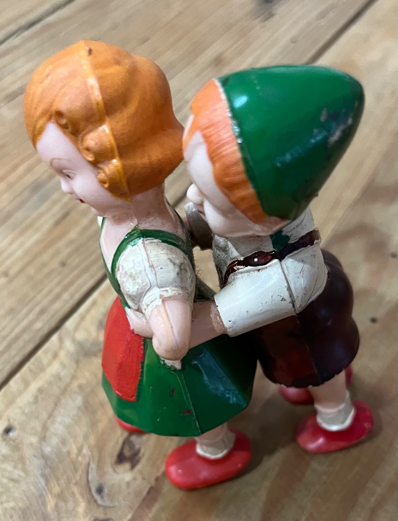 Vintage German Boy in Lederhosen & Girl Ramp Walkers Turtle Antique Toy SCHILDKROT Collectible — photo 3 of 14