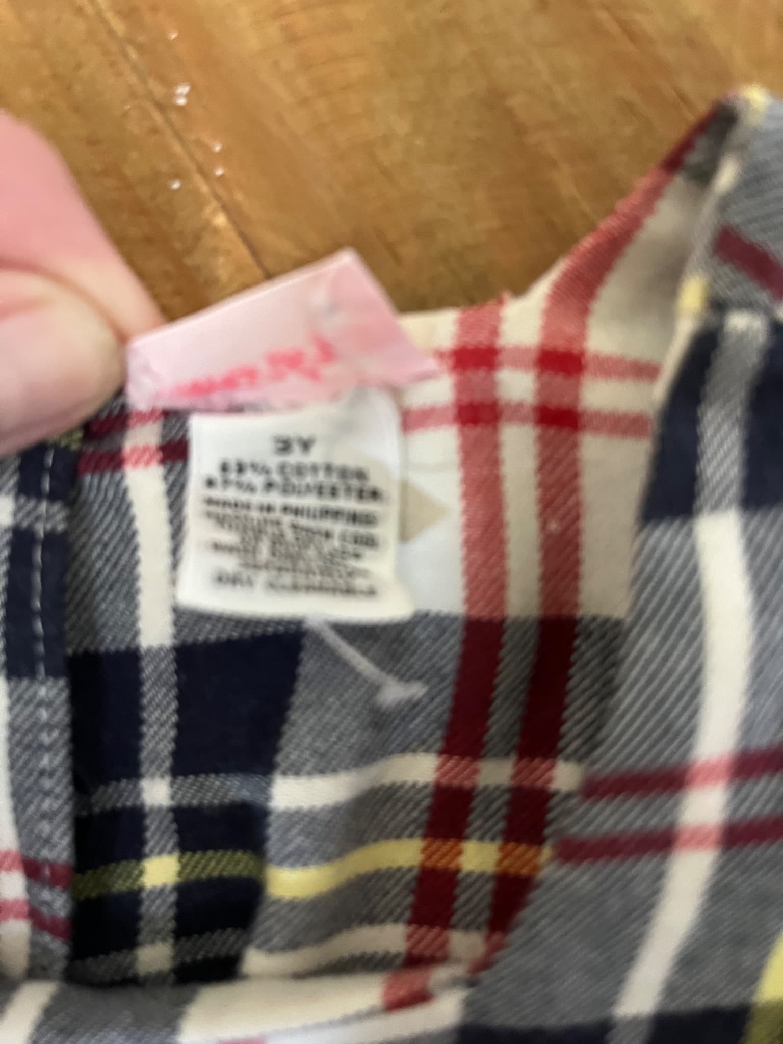 Vintage Heather Brown Girls Plaid Hand Smocked Flutter Sleeve Dress Size 3Y — photo 7 of 7