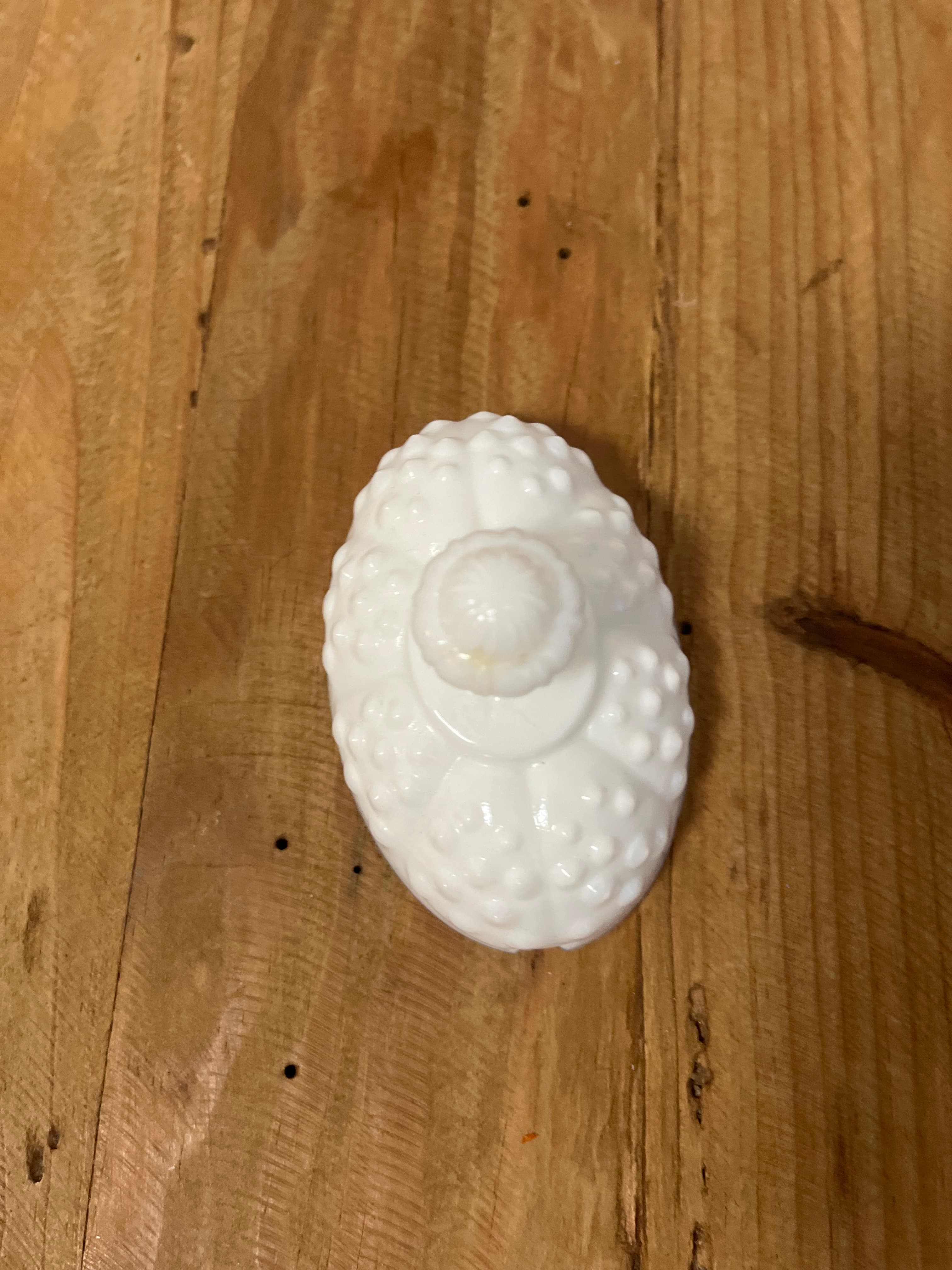 Vintage Fenton Milk Glass Hobnail Shoe Slipper Trinket Dish With Lid — photo 8 of 10