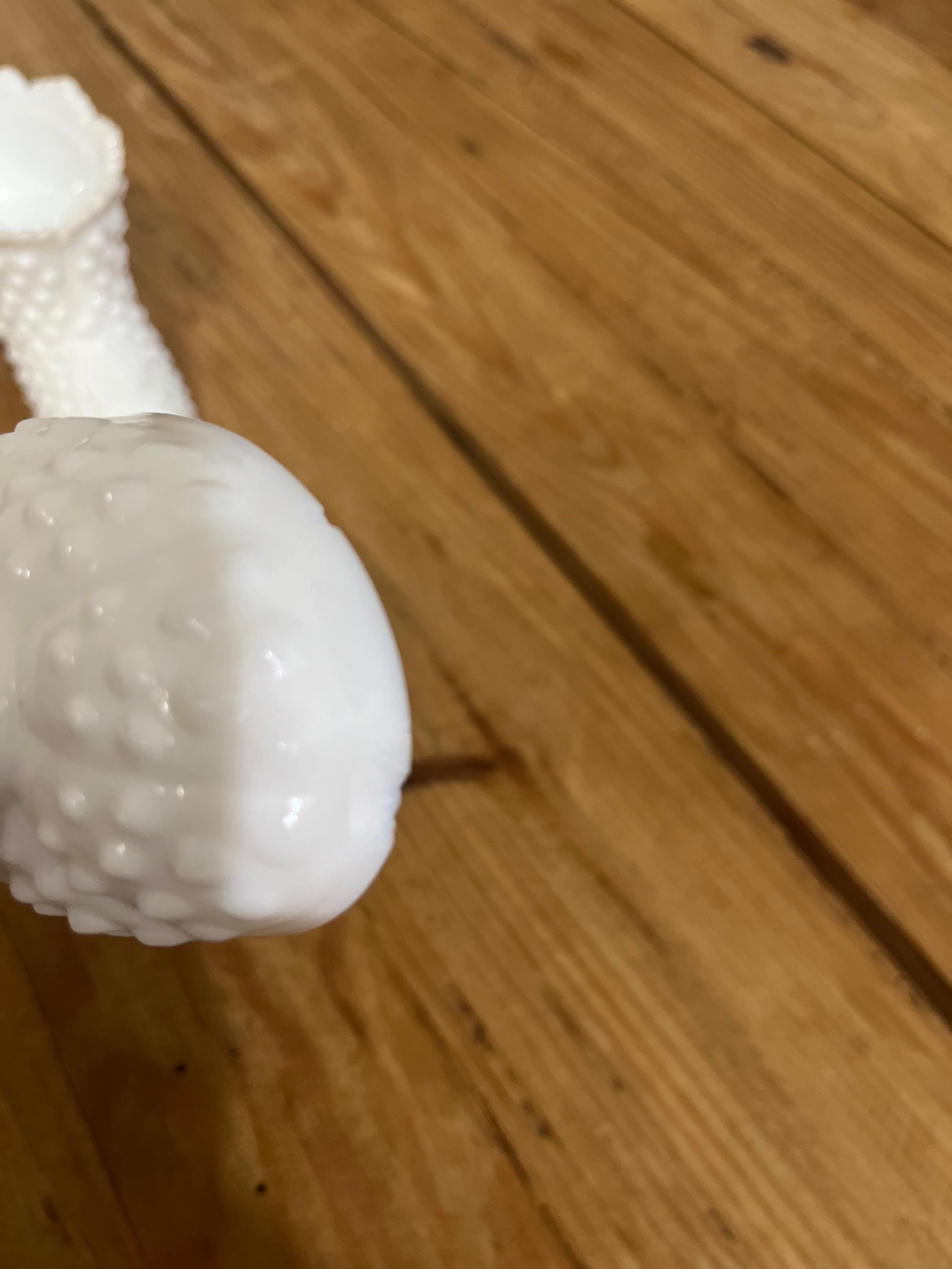 Vintage Fenton Milk Glass Hobnail Shoe Slipper Trinket Dish With Lid — photo 9 of 10