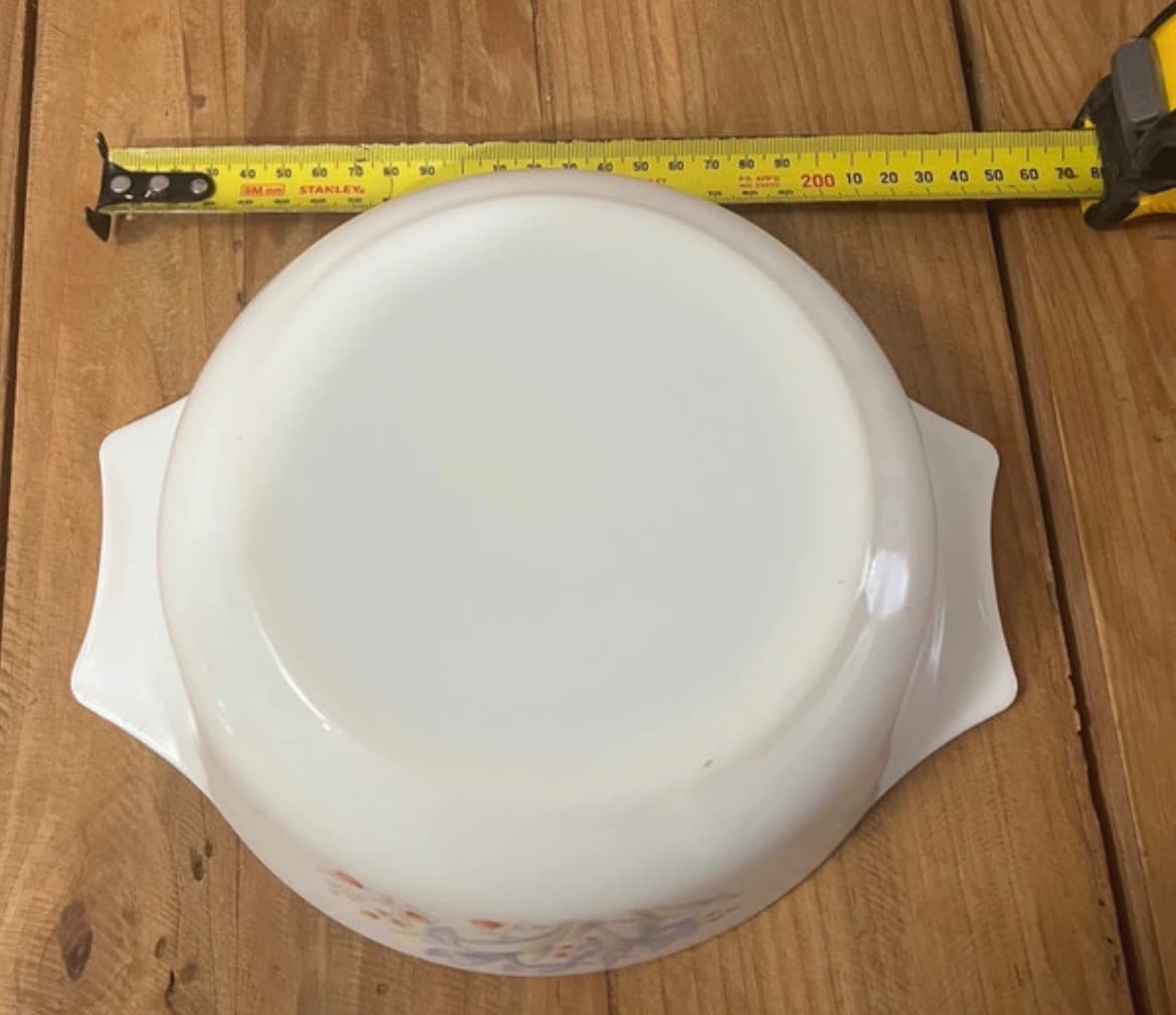 Vintage Pyrex Blue Iris Pattern Casserole Dish With Glass Lid England — photo 6 of 10