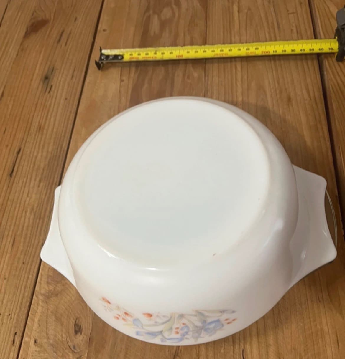 Vintage Pyrex Blue Iris Pattern Casserole Dish With Glass Lid England — photo 8 of 10