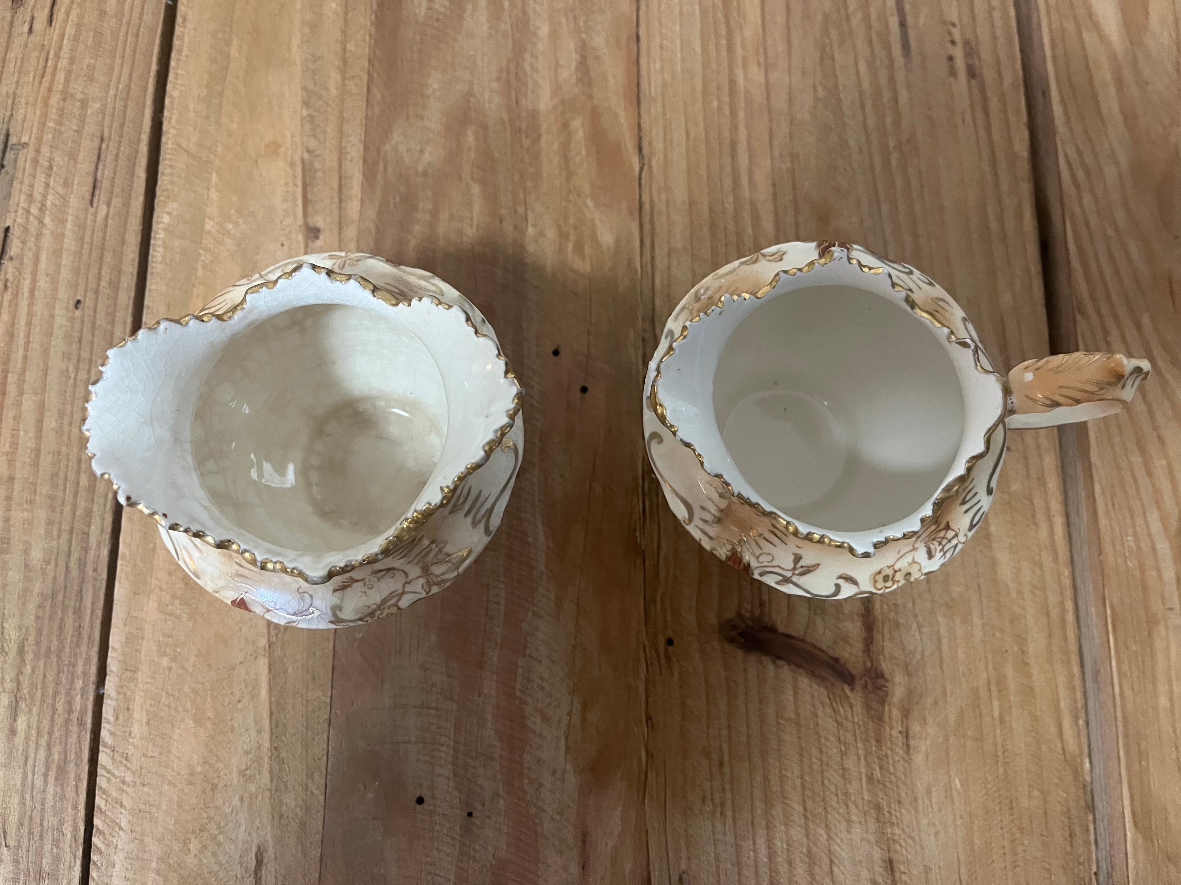 Vintage S. F. & Co Stoke-On-Trent Nankin Floral Creamer and Sugar Bowl Set — photo 3 of 8
