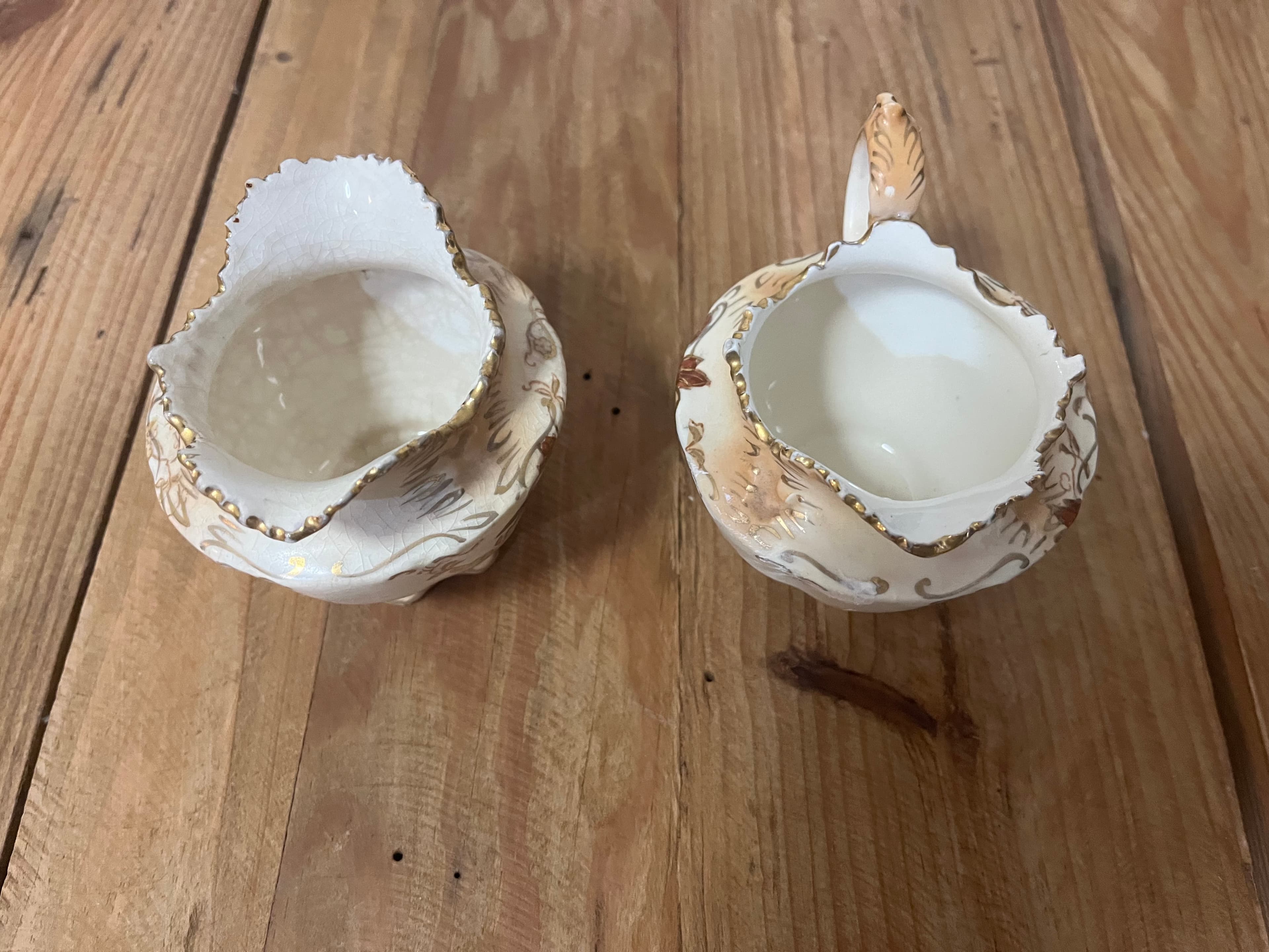 Vintage S. F. & Co Stoke-On-Trent Nankin Floral Creamer and Sugar Bowl Set — photo 4 of 8
