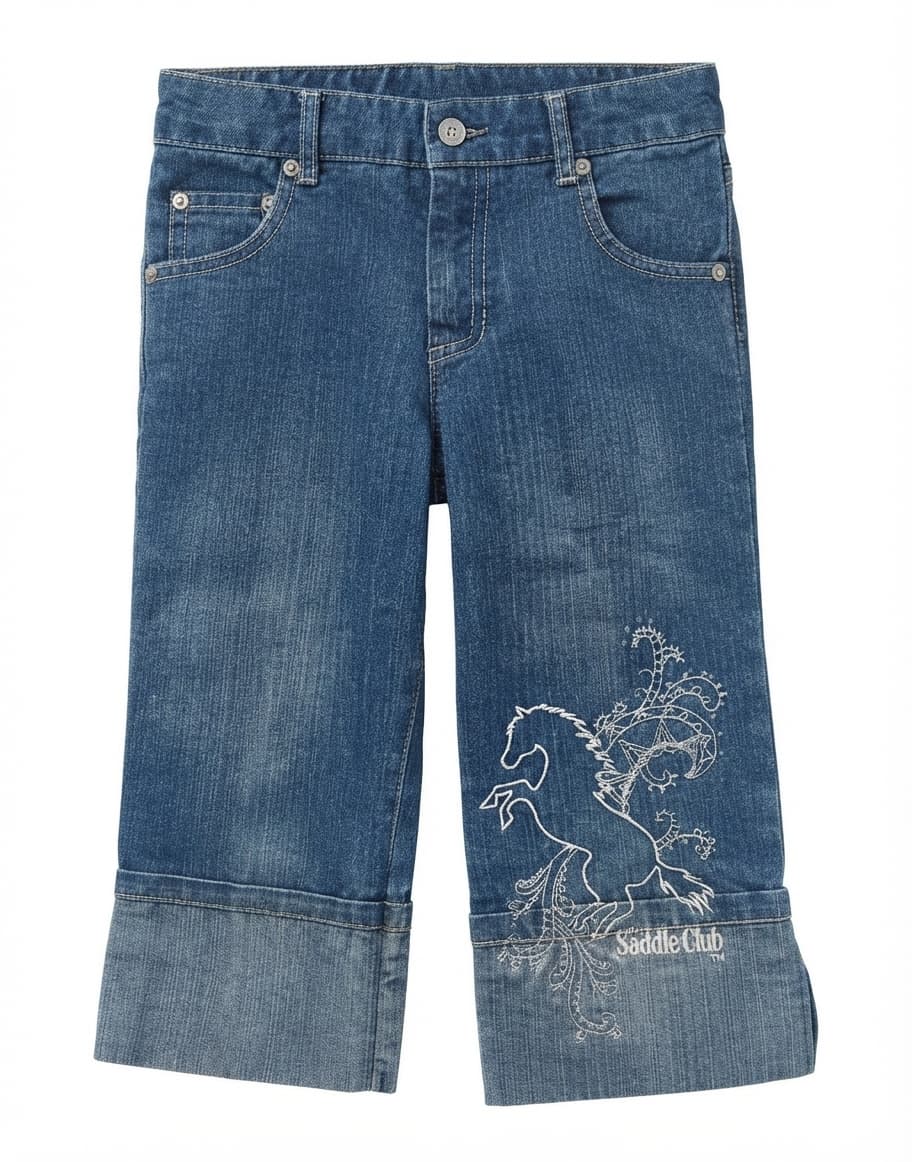 Vintage Target Girls Embroidered Saddle Club Denim Jeans Size 5 — photo 1 of 5