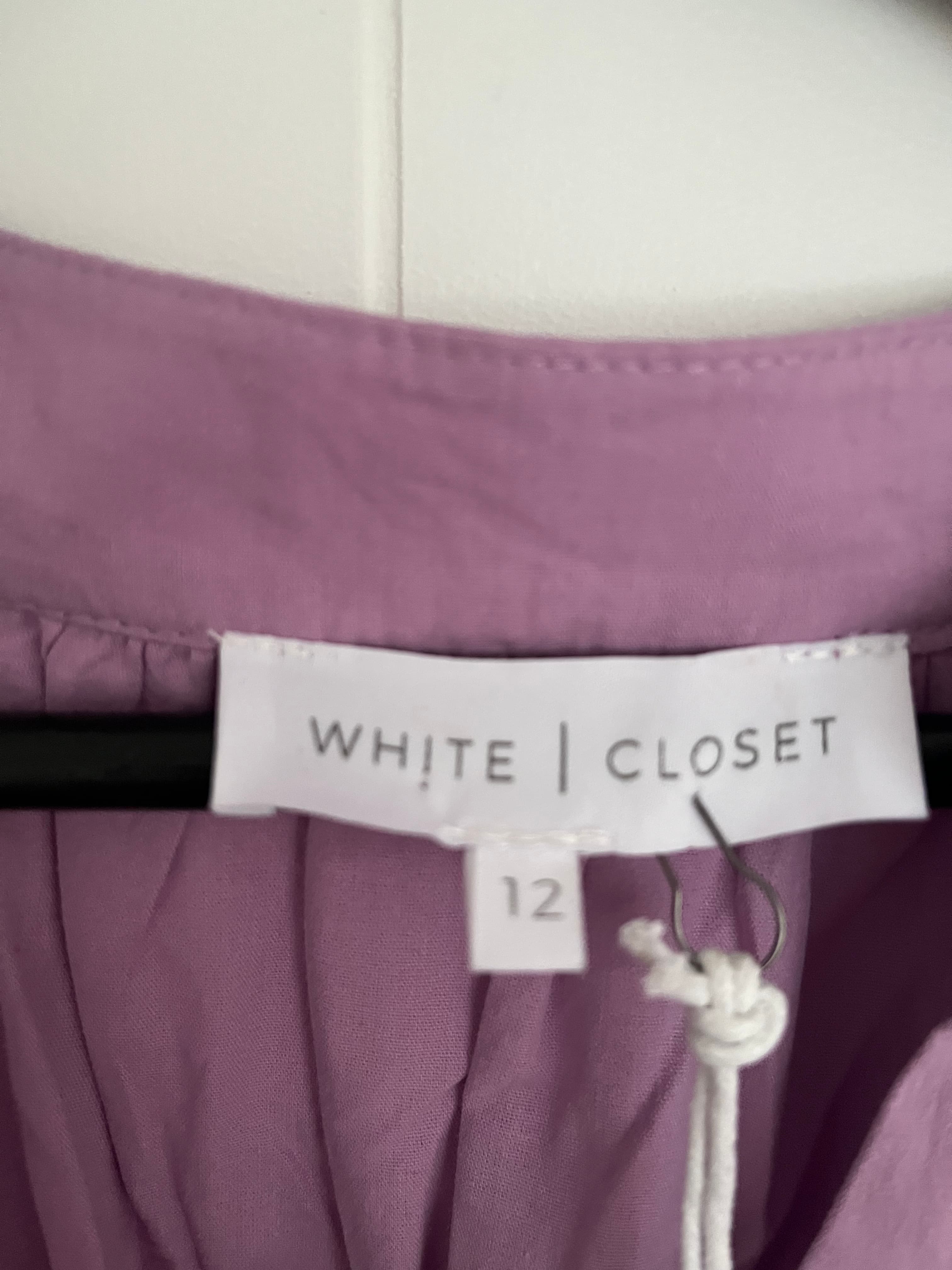 WHITE | CLOSET Periwinkle Tiered Flutter Sleeve Dress Size 12 New With Tags — photo 4 of 5