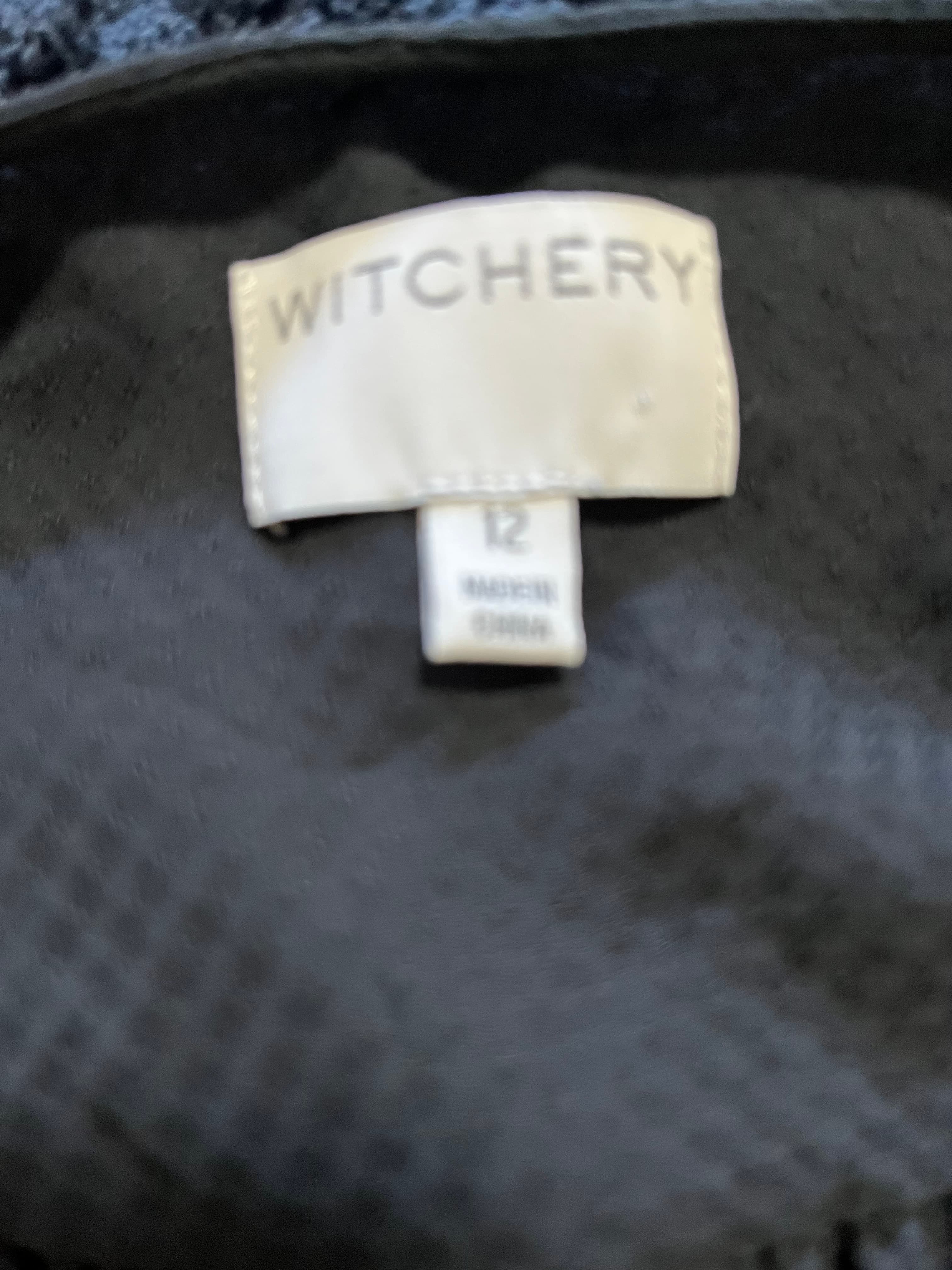 Witchery Navy Blue V-Neck Long Sleeve Blouse Size 12 — photo 5 of 6