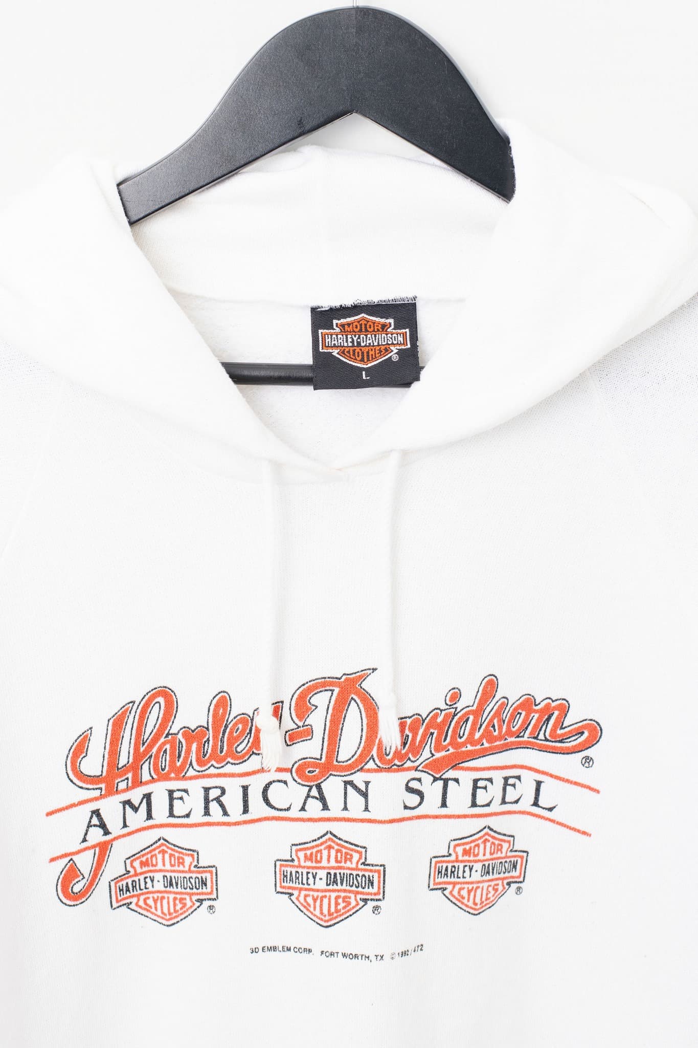 Vintage 1992 Harley-Davidson American Steel Hoodie — photo 2 of 3
