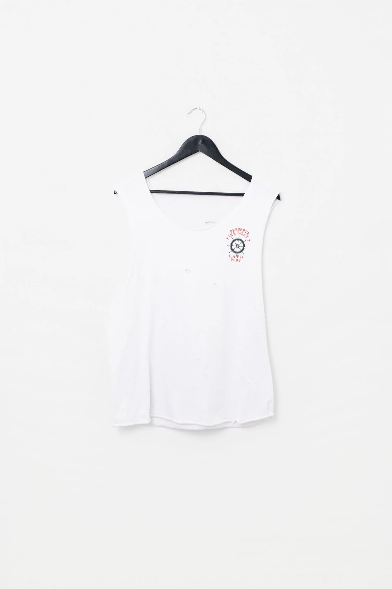 Vintage 2000's Cut & Distressed Fire Boat T-Shirt — photo 1 of 3