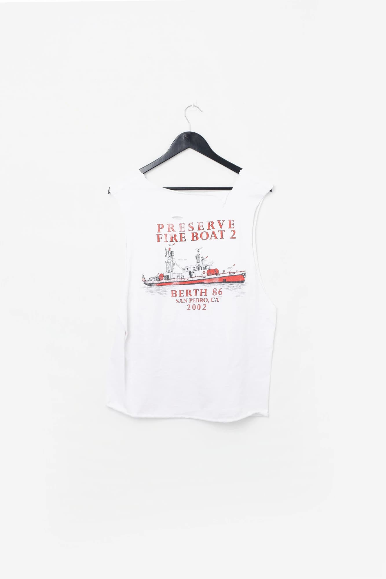 Vintage 2000's Cut & Distressed Fire Boat T-Shirt — photo 2 of 3