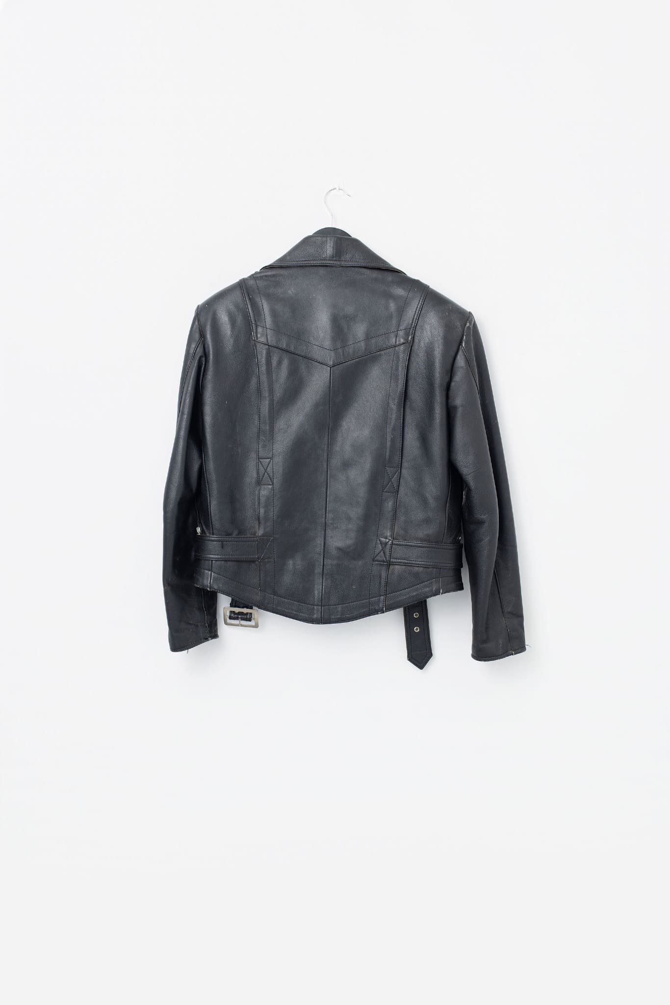 Vintage 80's/90's Leather Biker Jacket — photo 2 of 3