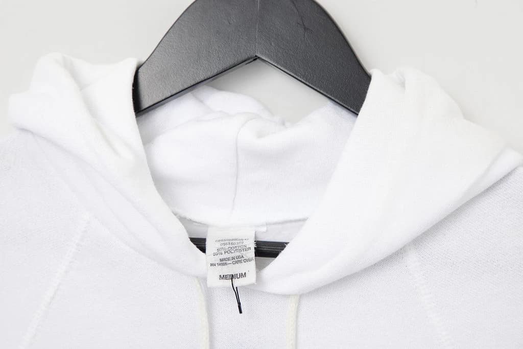 Vintage Blank White Hoodie — photo 2 of 3