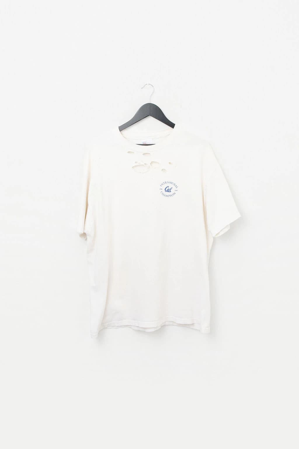 Vintage Hanes Cal Sports Intramural Champion Cream T-Shirt — photo 1 of 3