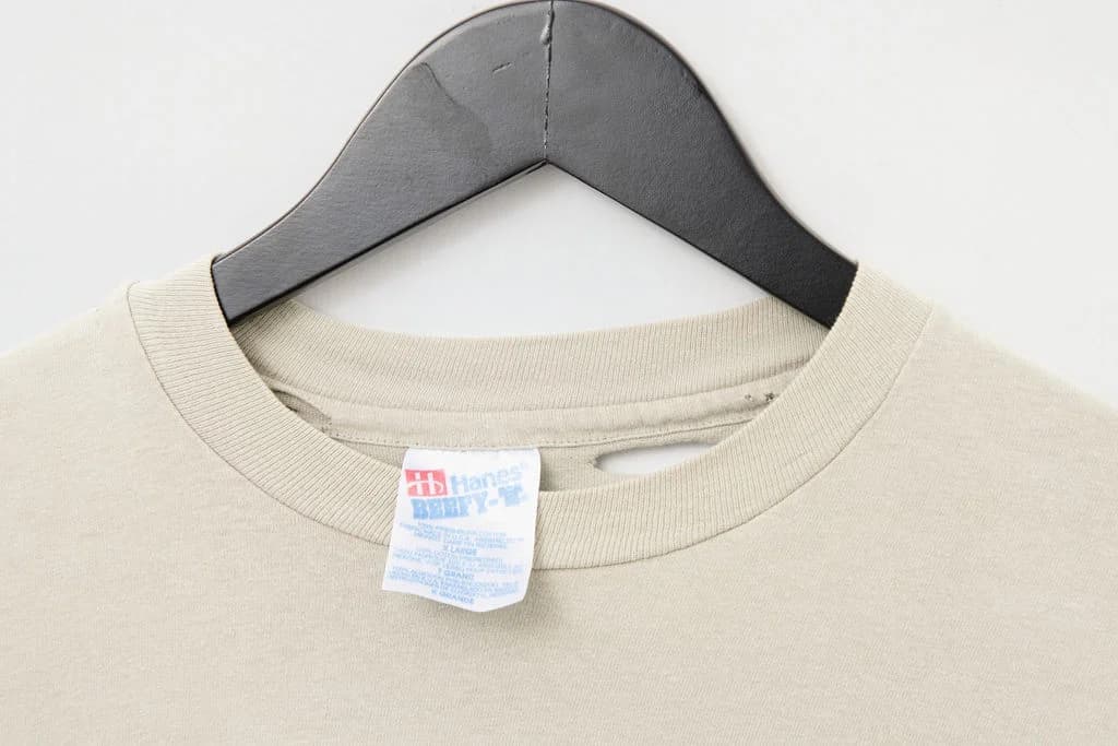 Vintage Thrashed 90's Hanes Beefy Blank T-Shirt — photo 2 of 3