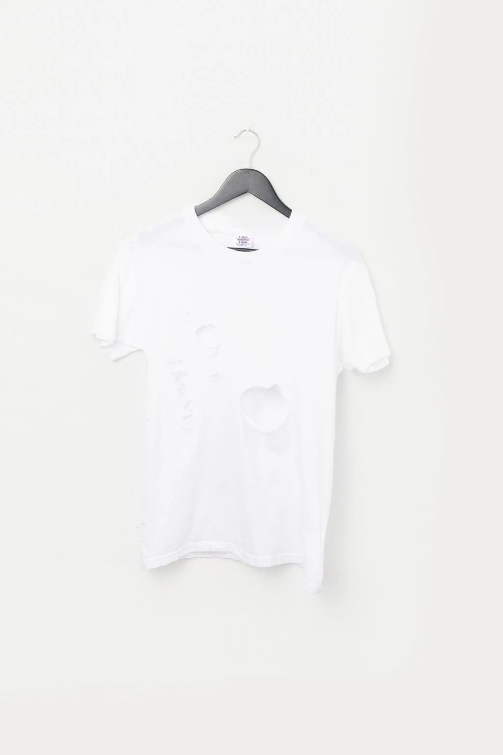 Vintage Thrashed White Blank Single Stitch T-Shirt — photo 1 of 3