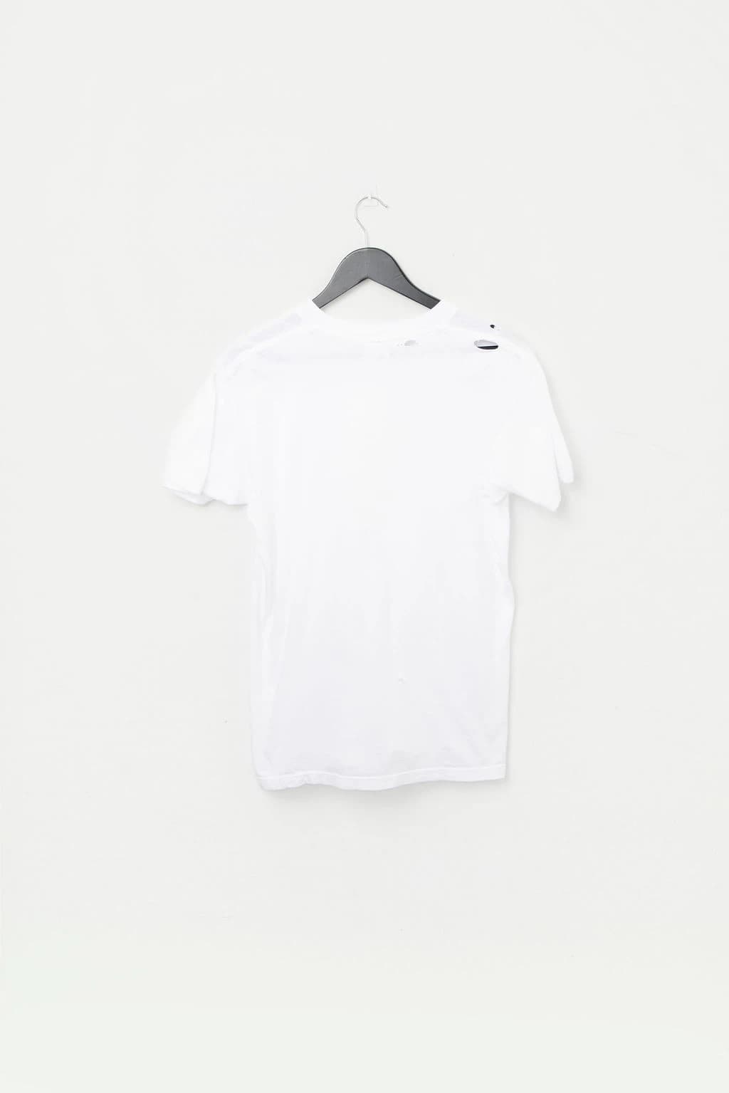 Vintage Thrashed White Blank Single Stitch T-Shirt — photo 3 of 3