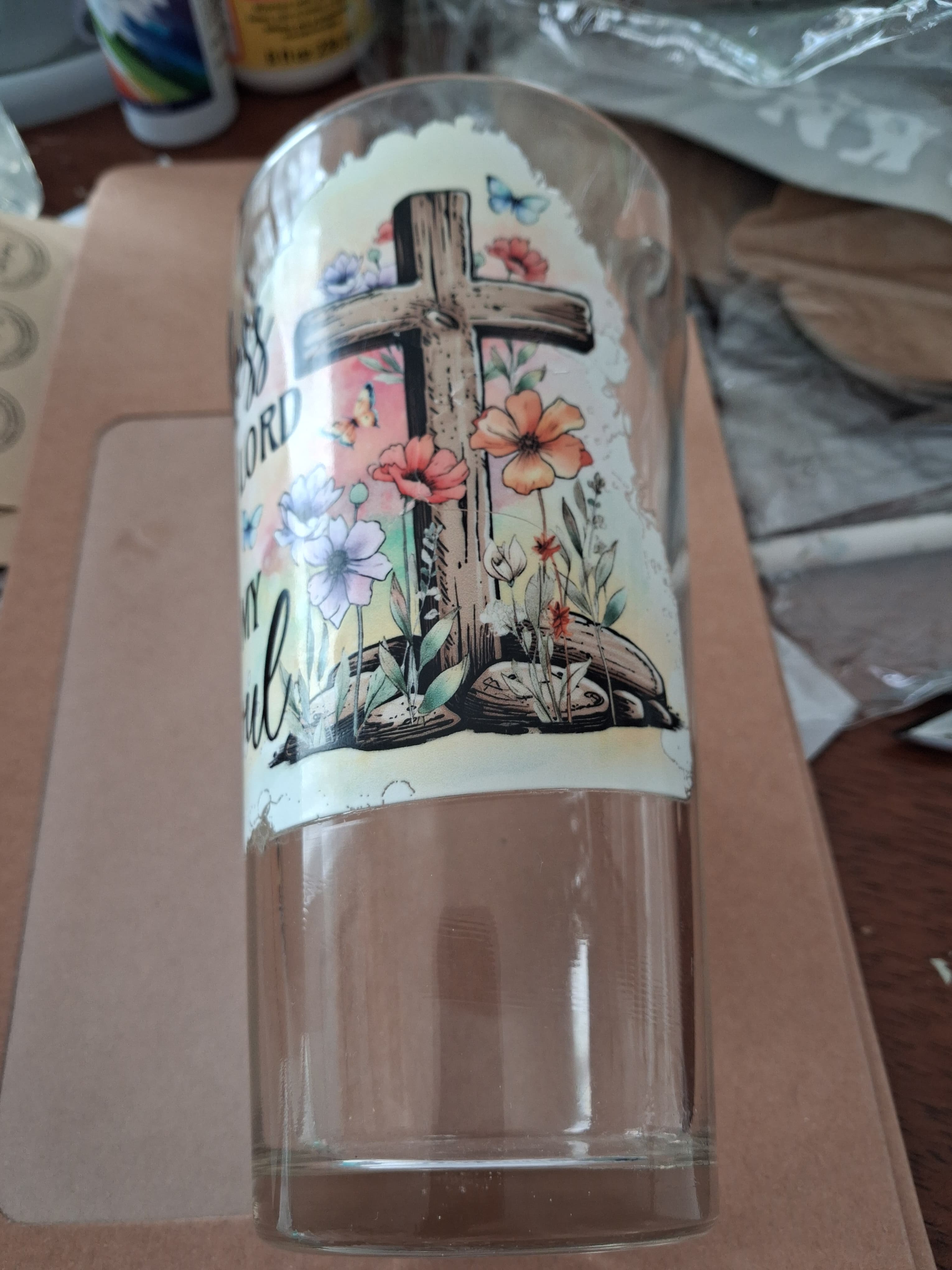 Bless The Lord Oh My Soul Clear Glass Tumbler — photo 2 of 3