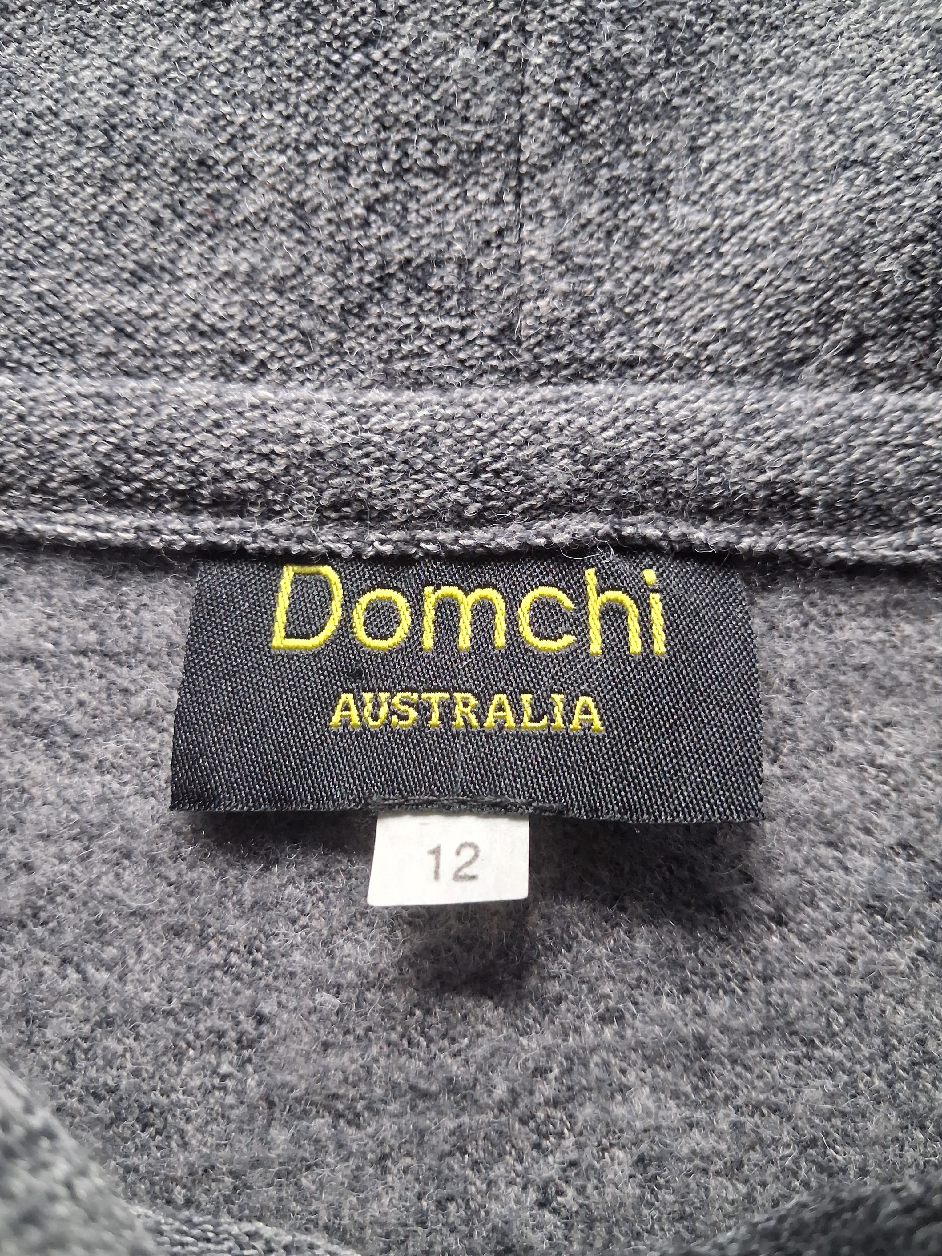 Domchi Grey Cowl Neck Sweater With Contrast Pockets — photo 2 of 5