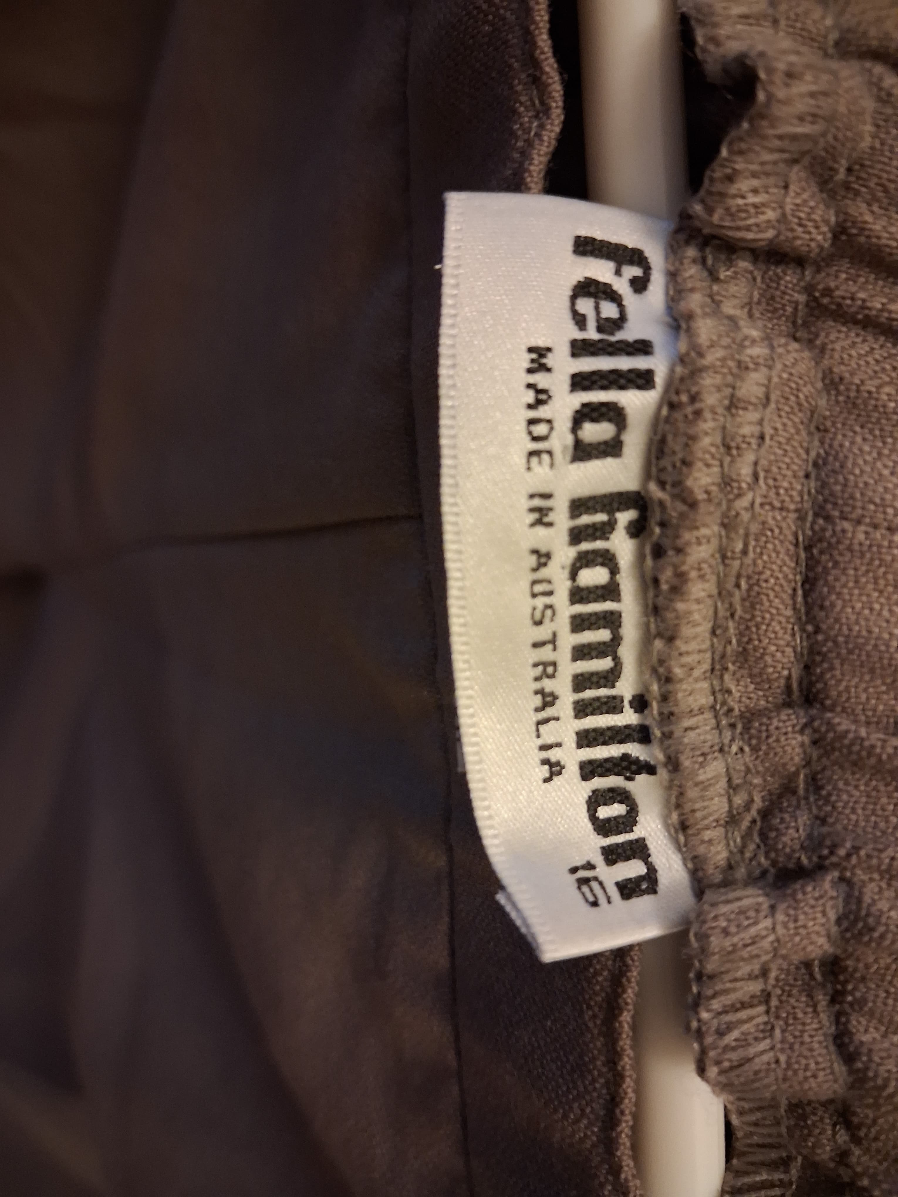 Fella Hamilton Women's Brown Elastic Waist Trousers Size 16 — photo 2 of 4